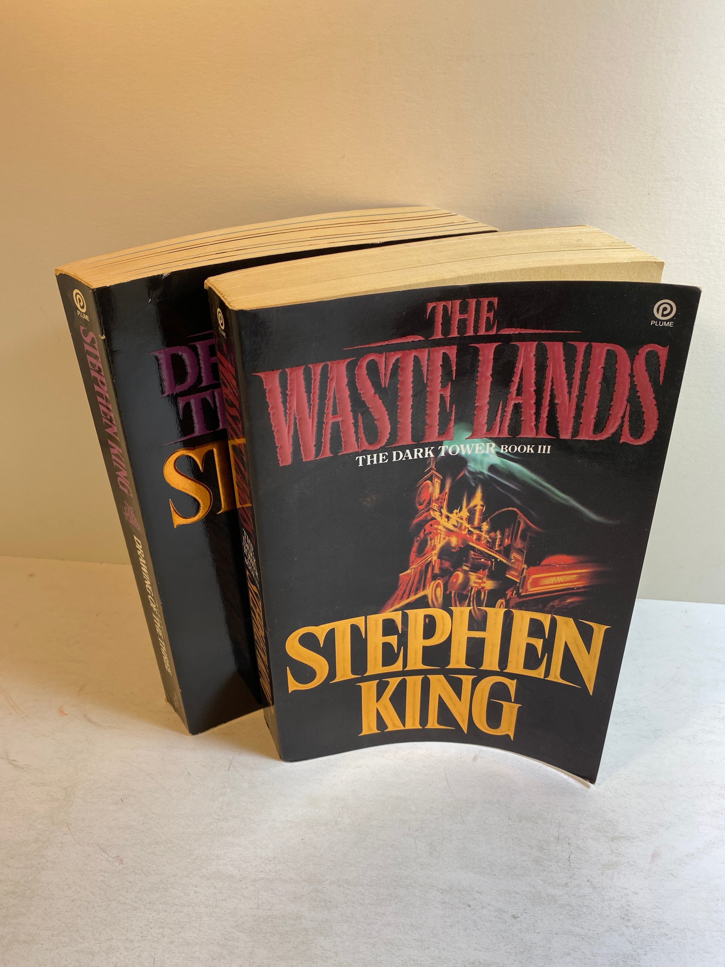 Lot of 2 Dark Tower Stephen King Waste Lands Drawing of Three 1989-1991