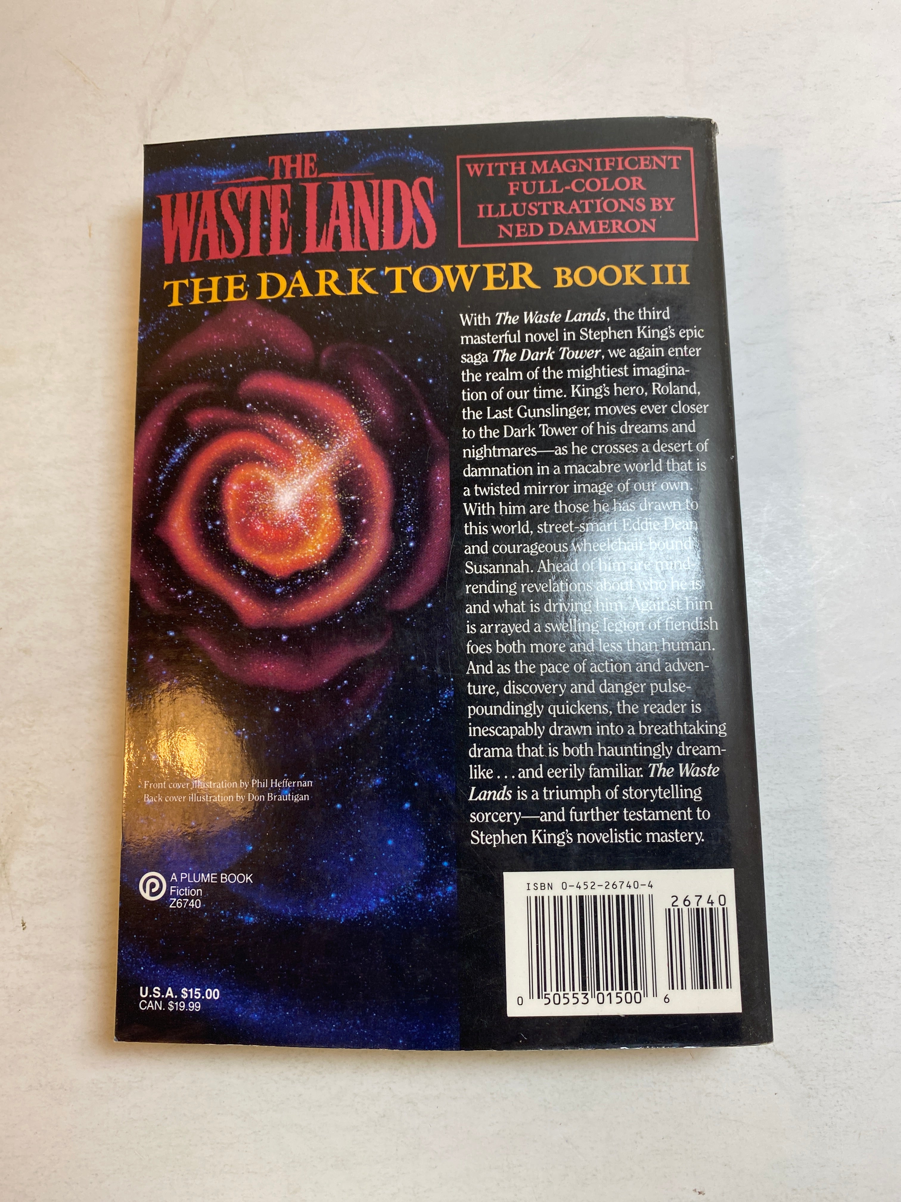 Lot of 2 Dark Tower Stephen King Waste Lands Drawing of Three 1989-1991