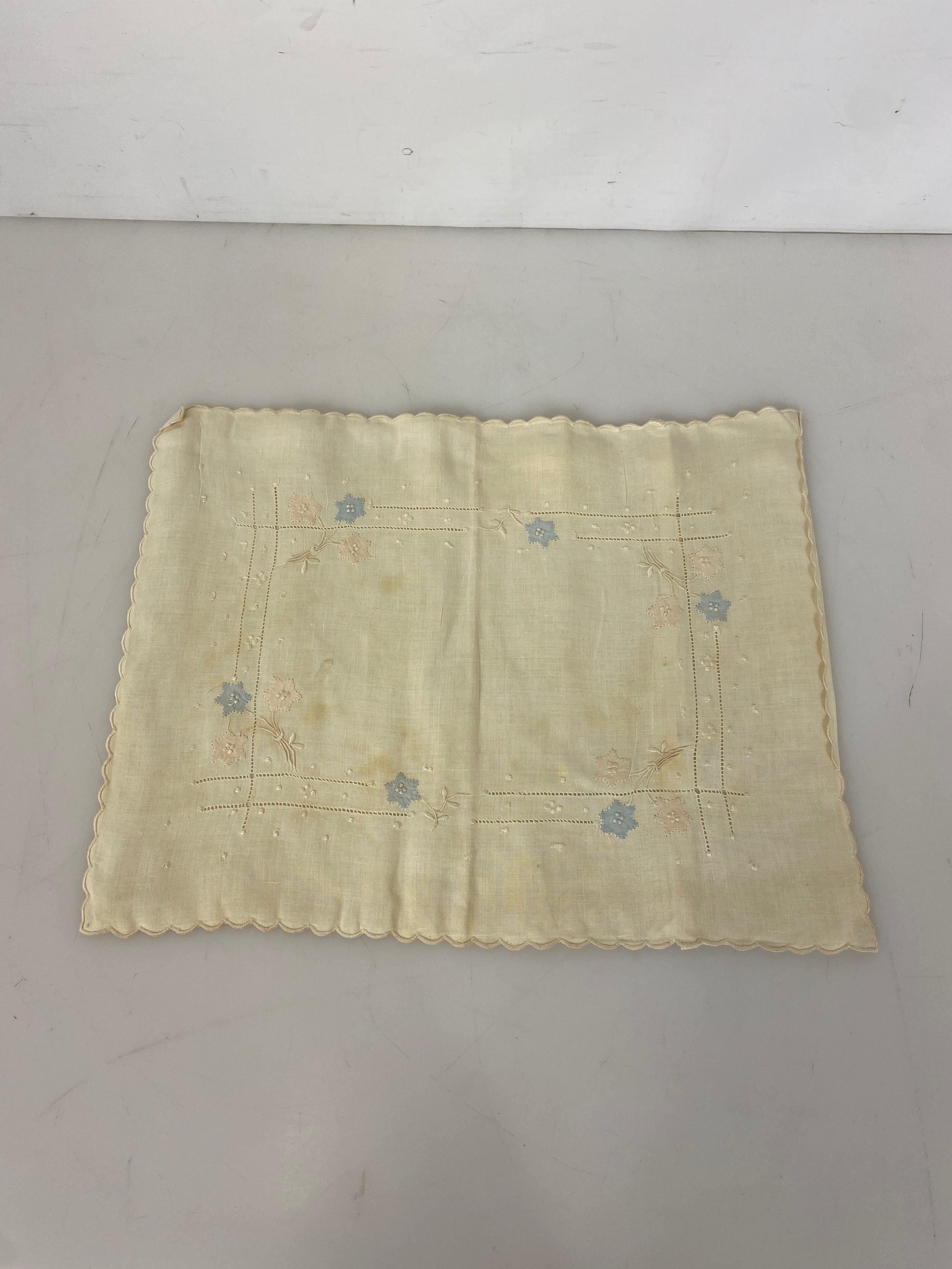Vintage Embroidered Baby's Pillow Case