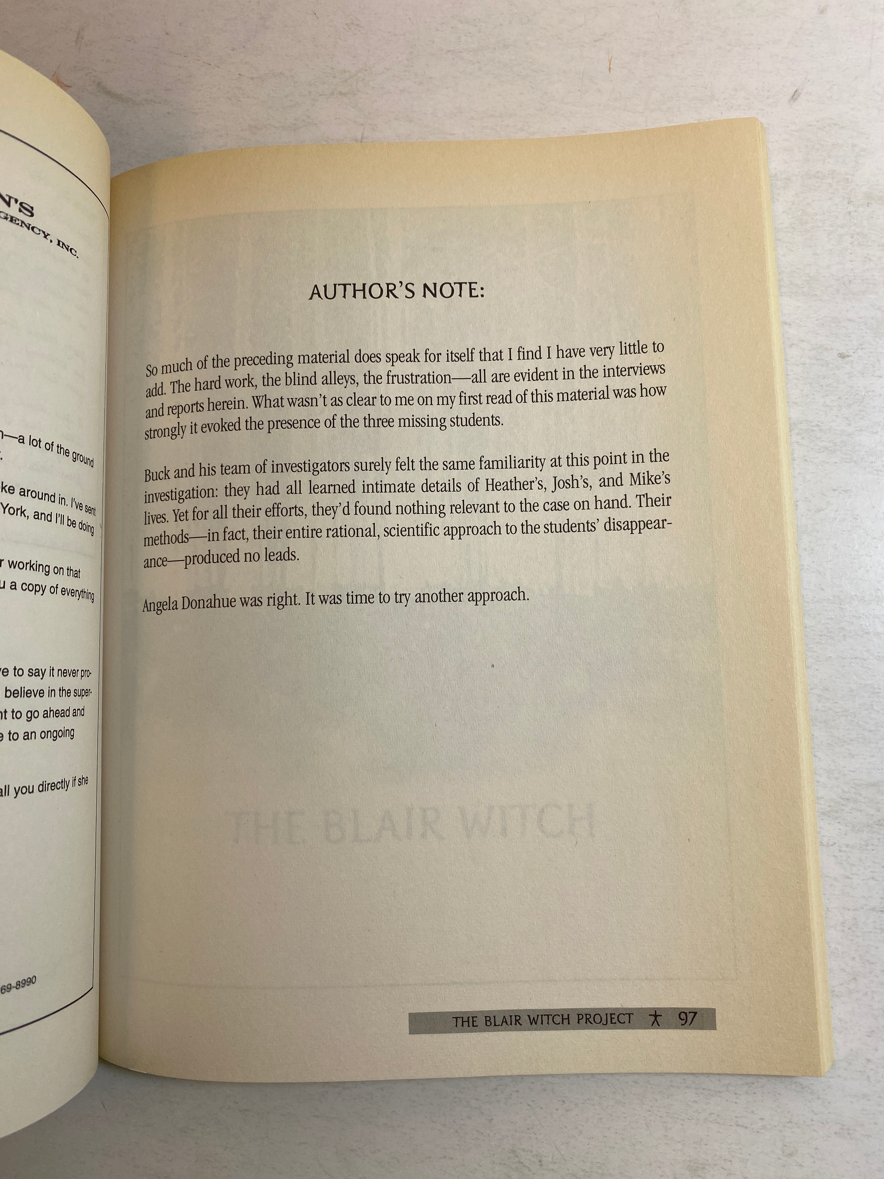 Blair Witch Project A Dossier DA Stern SC 1999