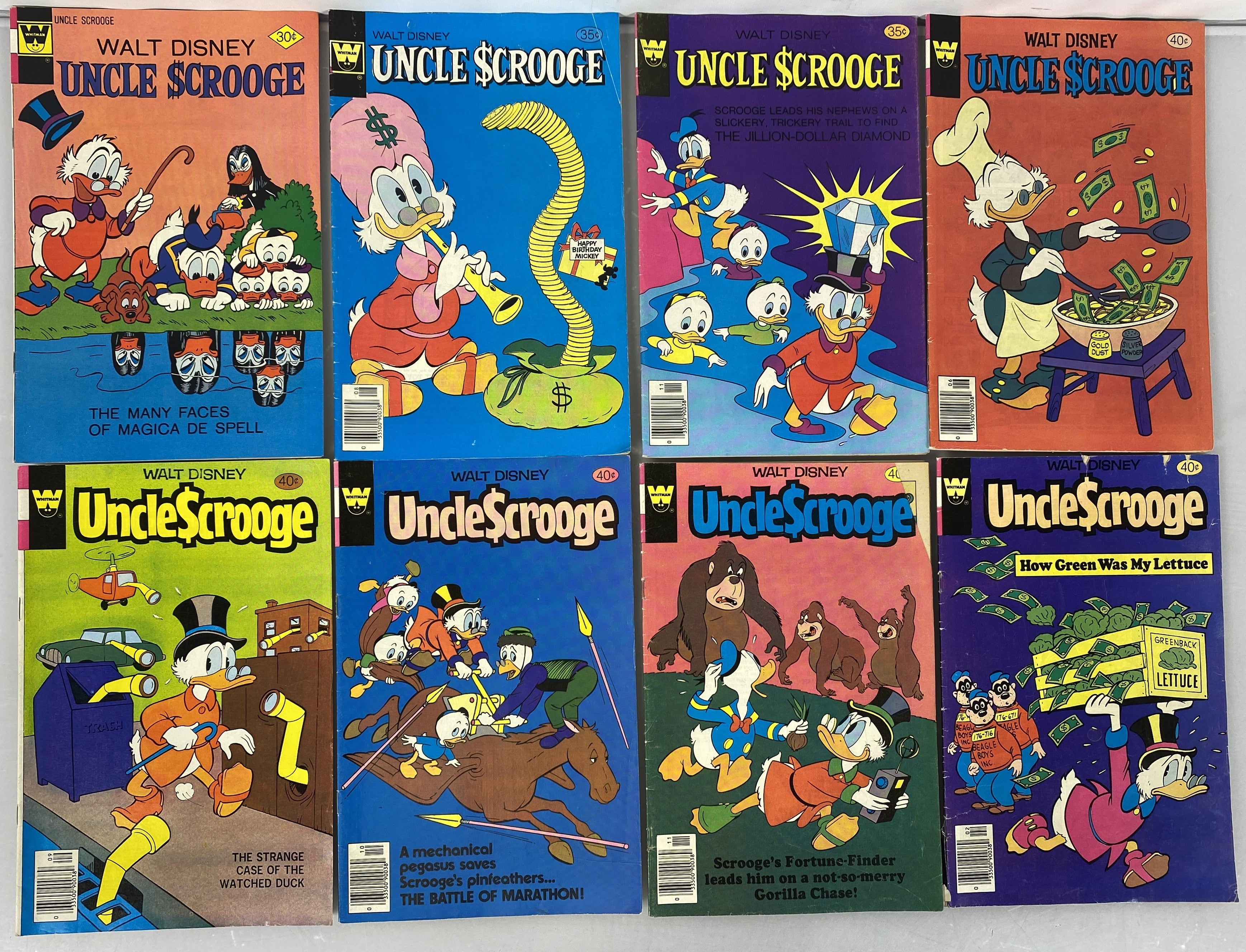 Lot of 16 Uncle Scrooge Whitman Comics 1977-1981