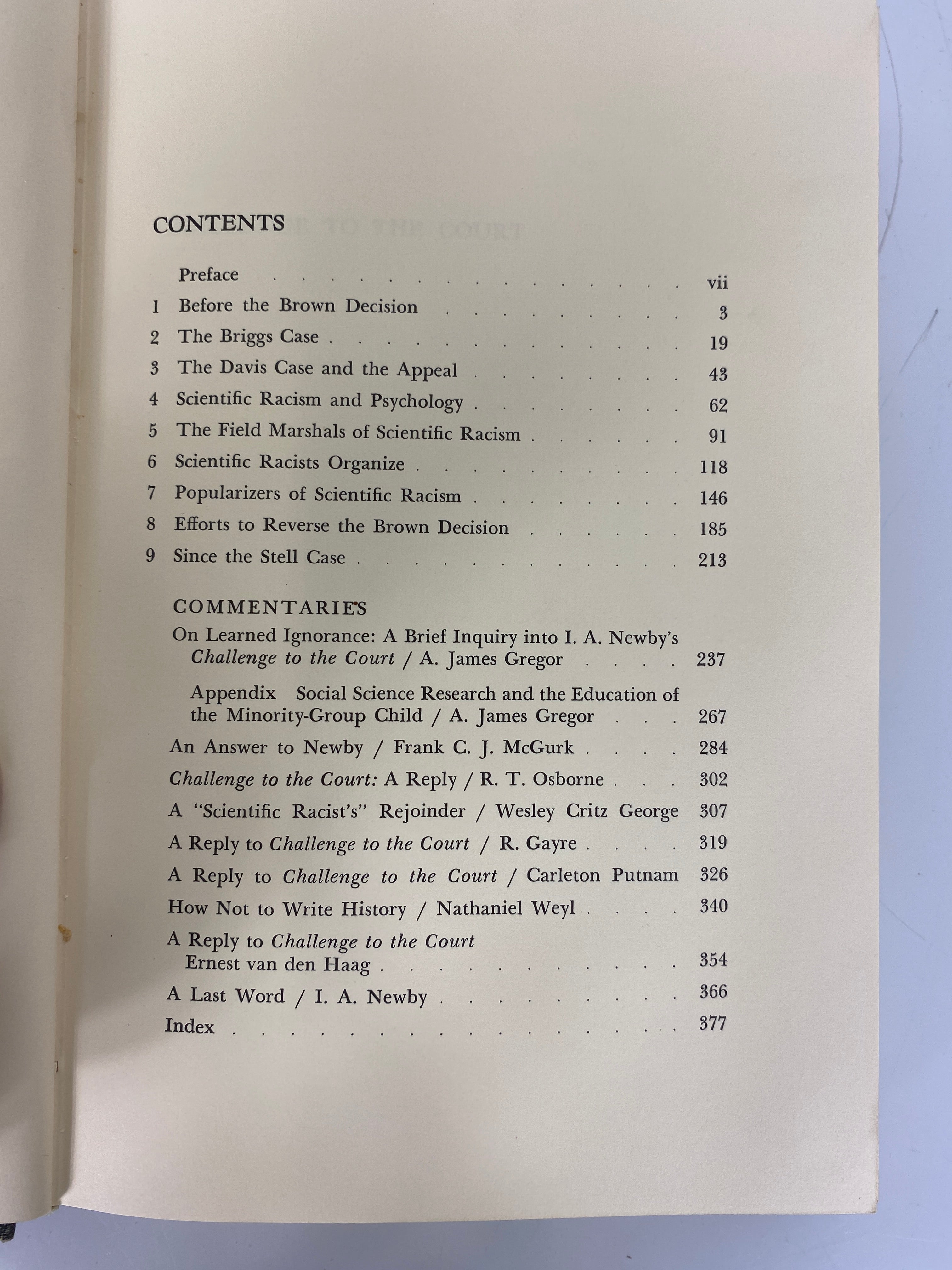 Challenge to the Court by I.A. Newby (1969)  HC