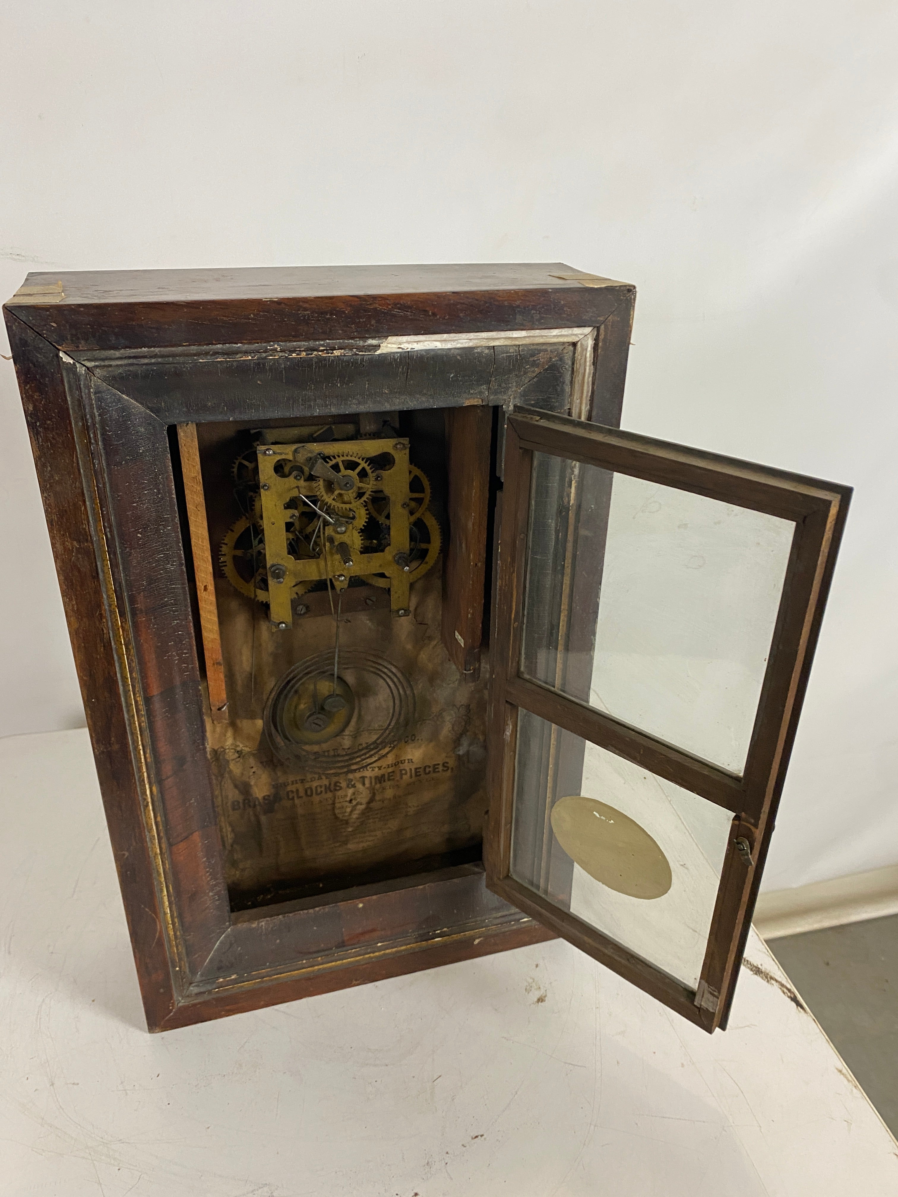 Antique Waterbury Small Clock with Missing Face