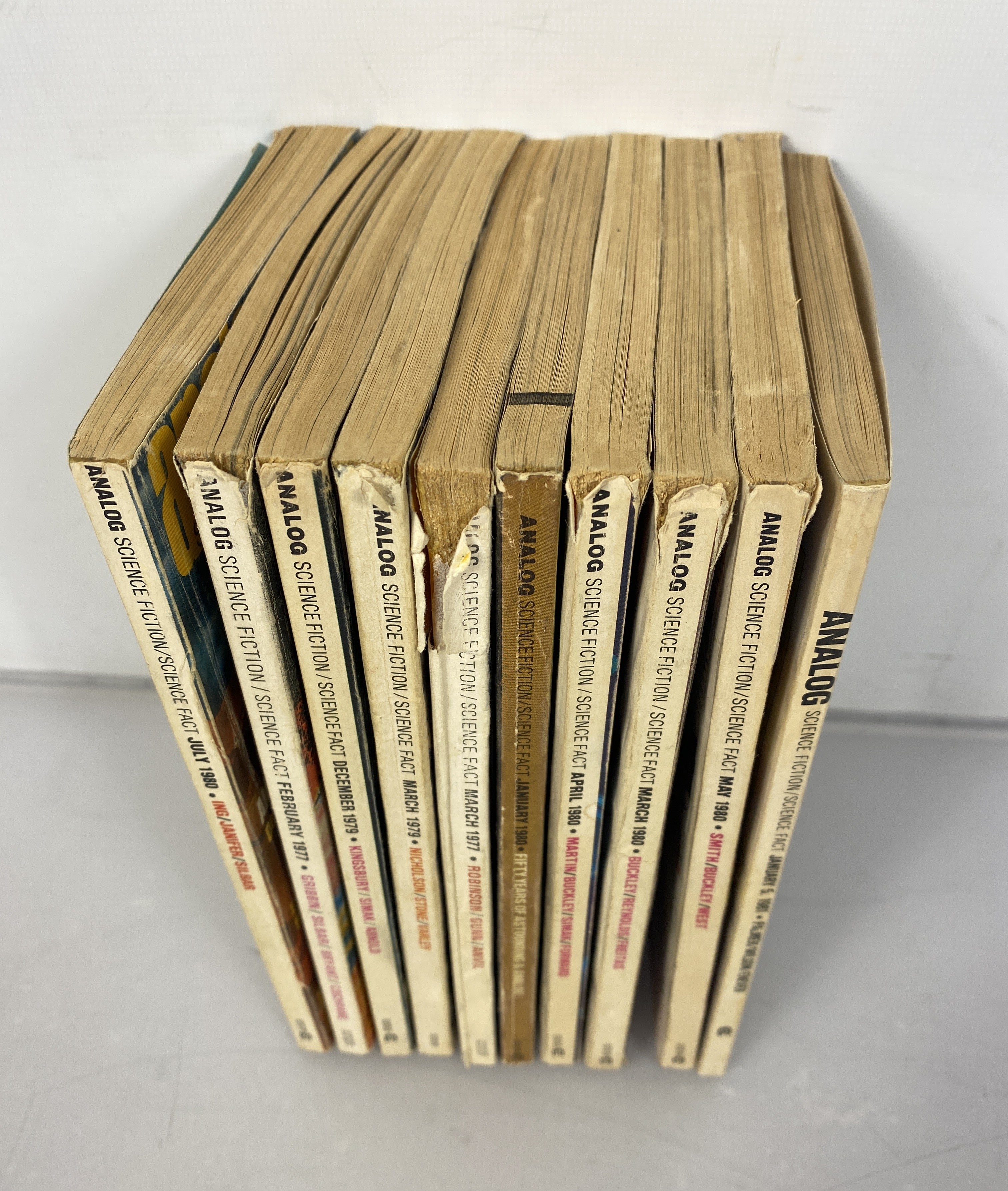 Lot of 10 Analog Science Fiction Magazines 1977-1981