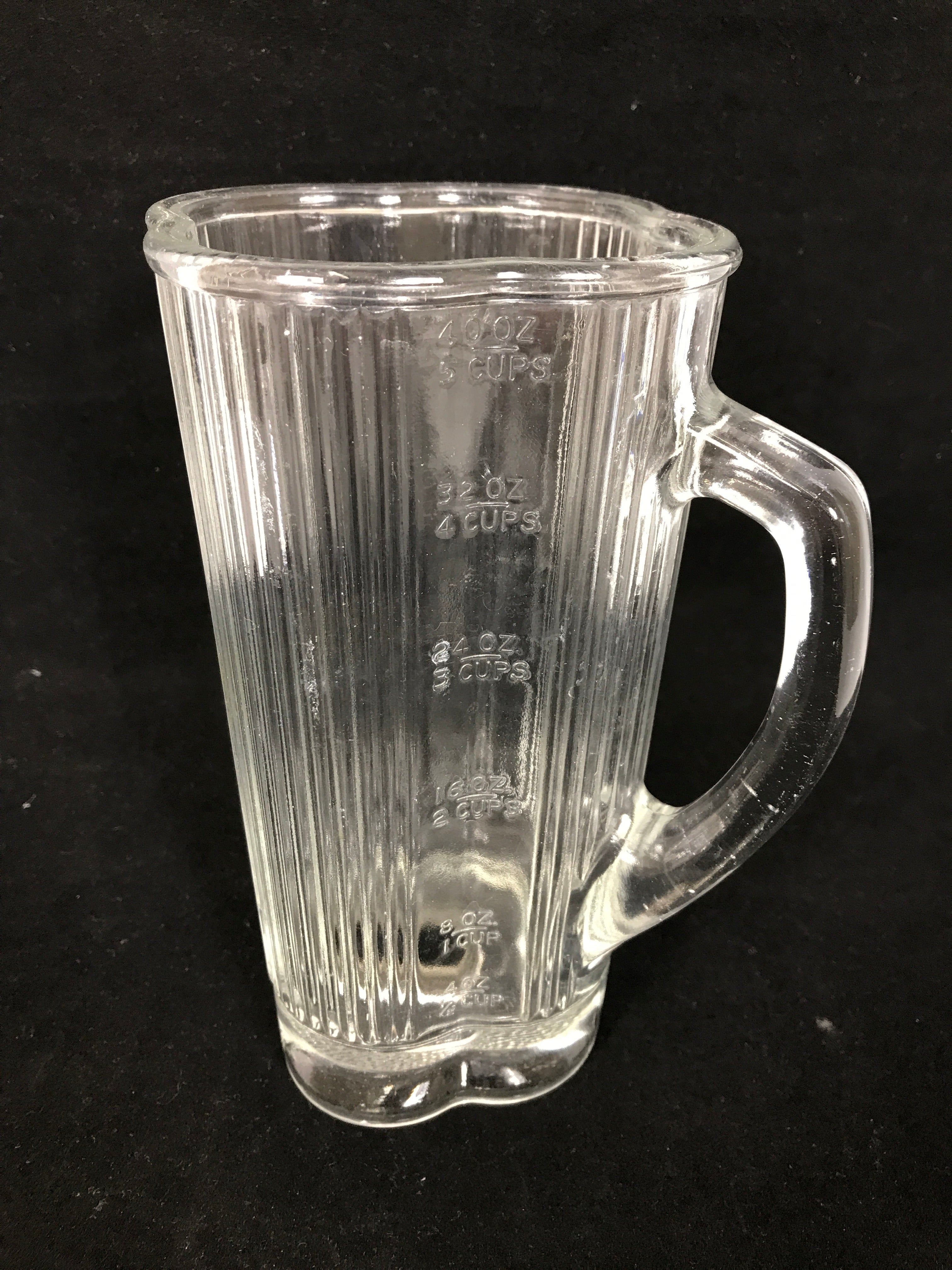 Ribbed Glass Jar with Handle for Commercial Blender