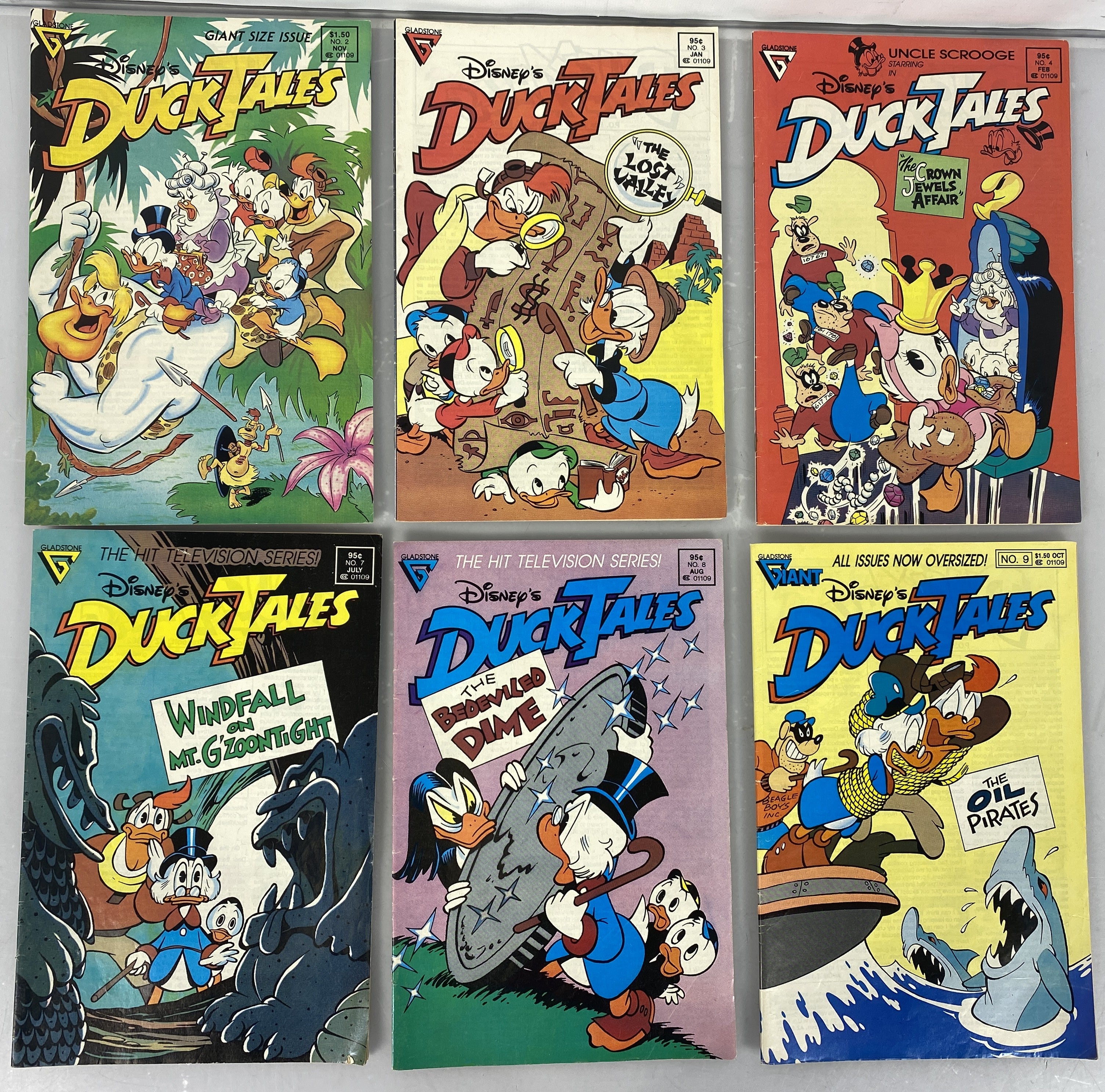 Lot of 10 DuckTales Gladstone Comics 1988-1990