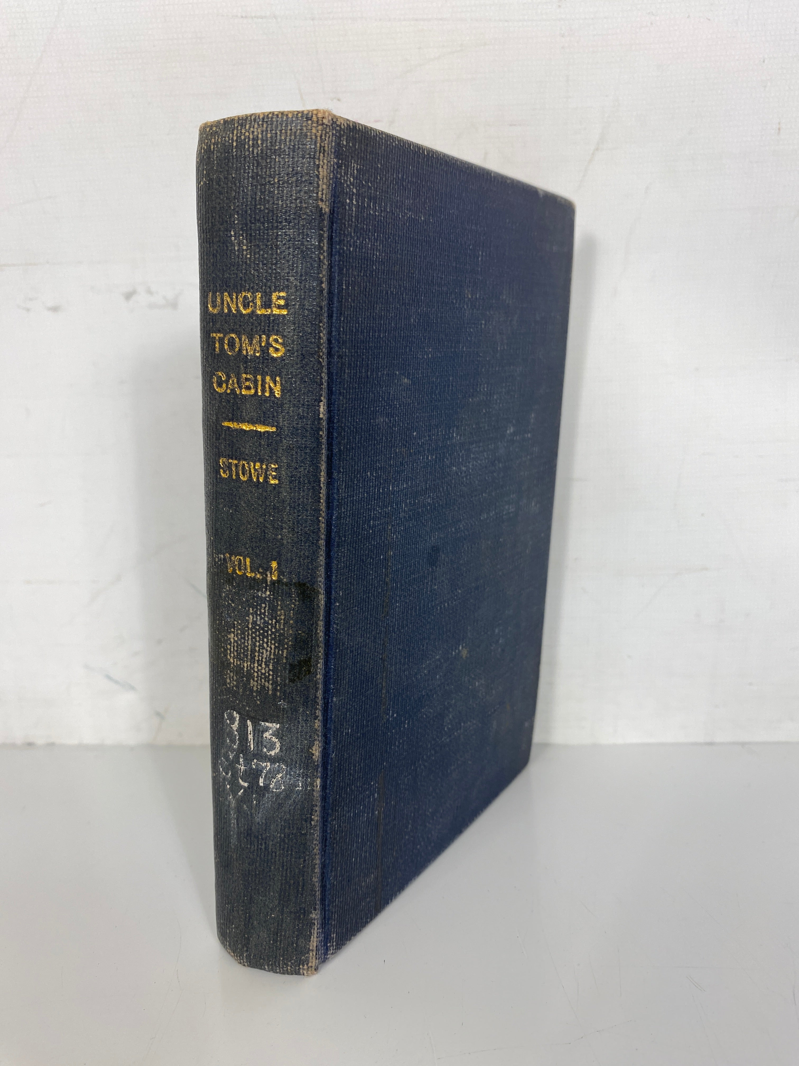 Uncle Tom's Cabin Vol 1 and 2 by Stowe 1st Ed Rebound Ex-Lib HC