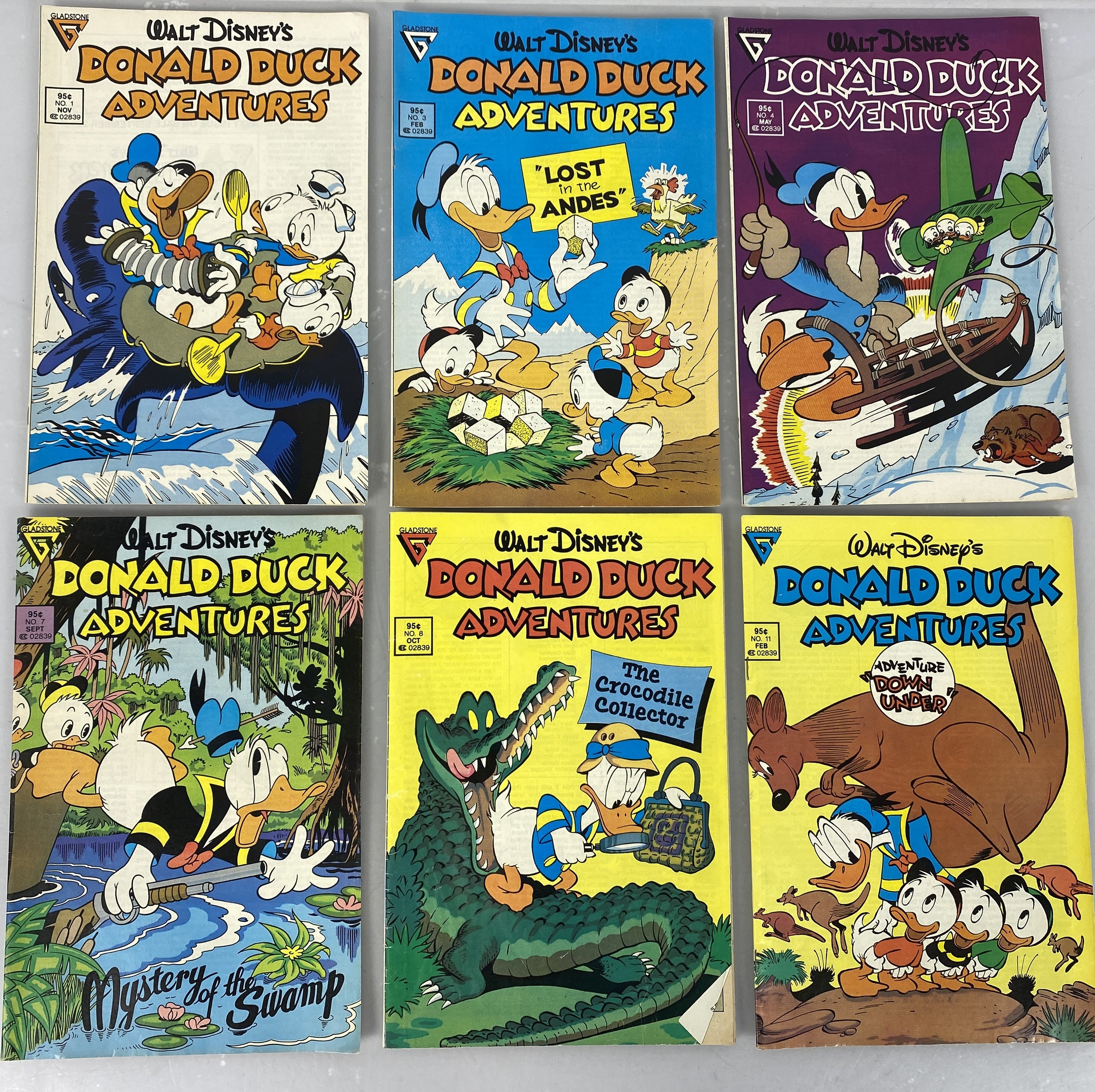 Lot of 12 Donald Duck Adventures Gladstone Comics 1987-1990