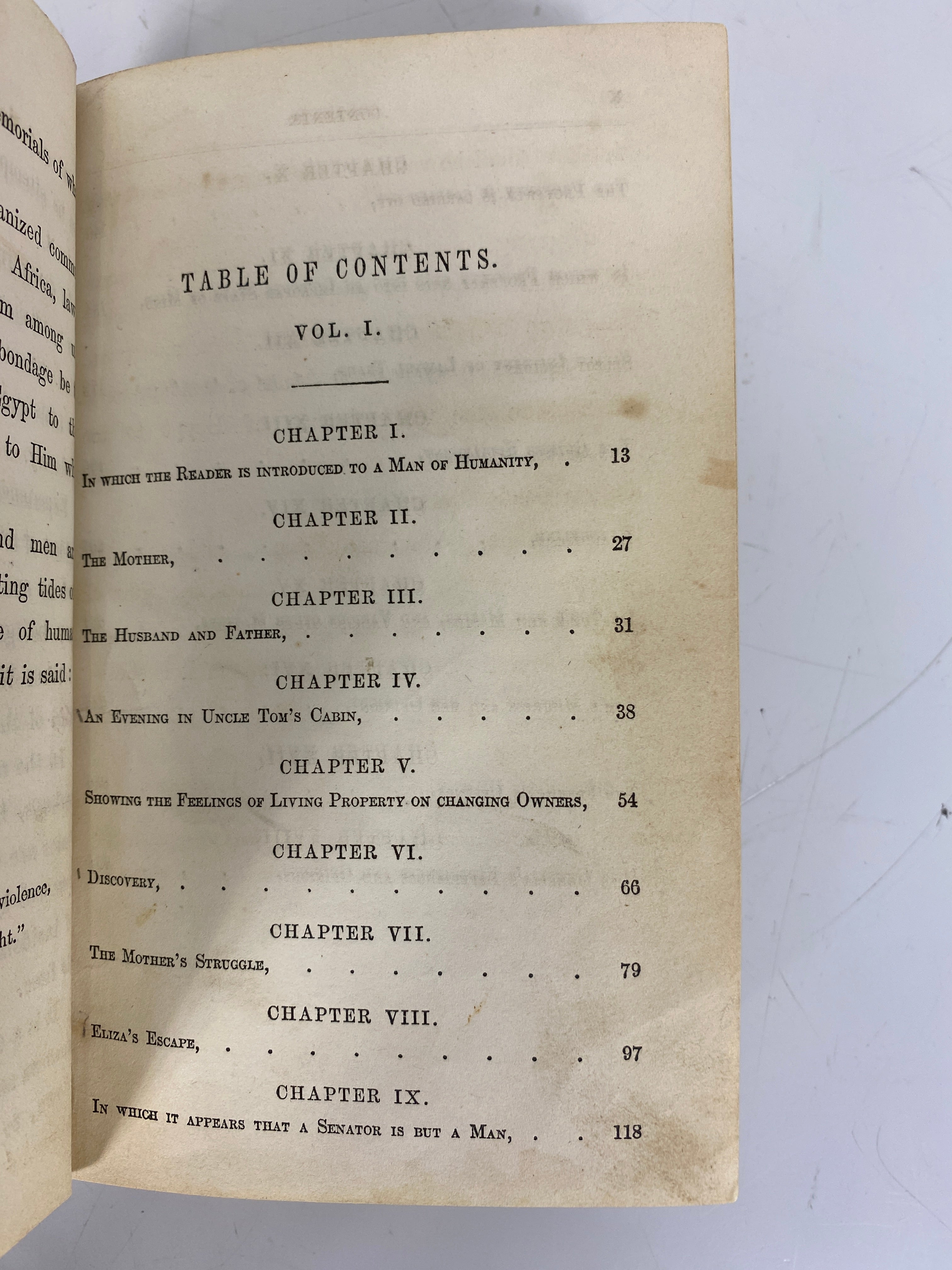 Uncle Tom's Cabin Vol 1 and 2 by Stowe 1st Ed Rebound Ex-Lib HC