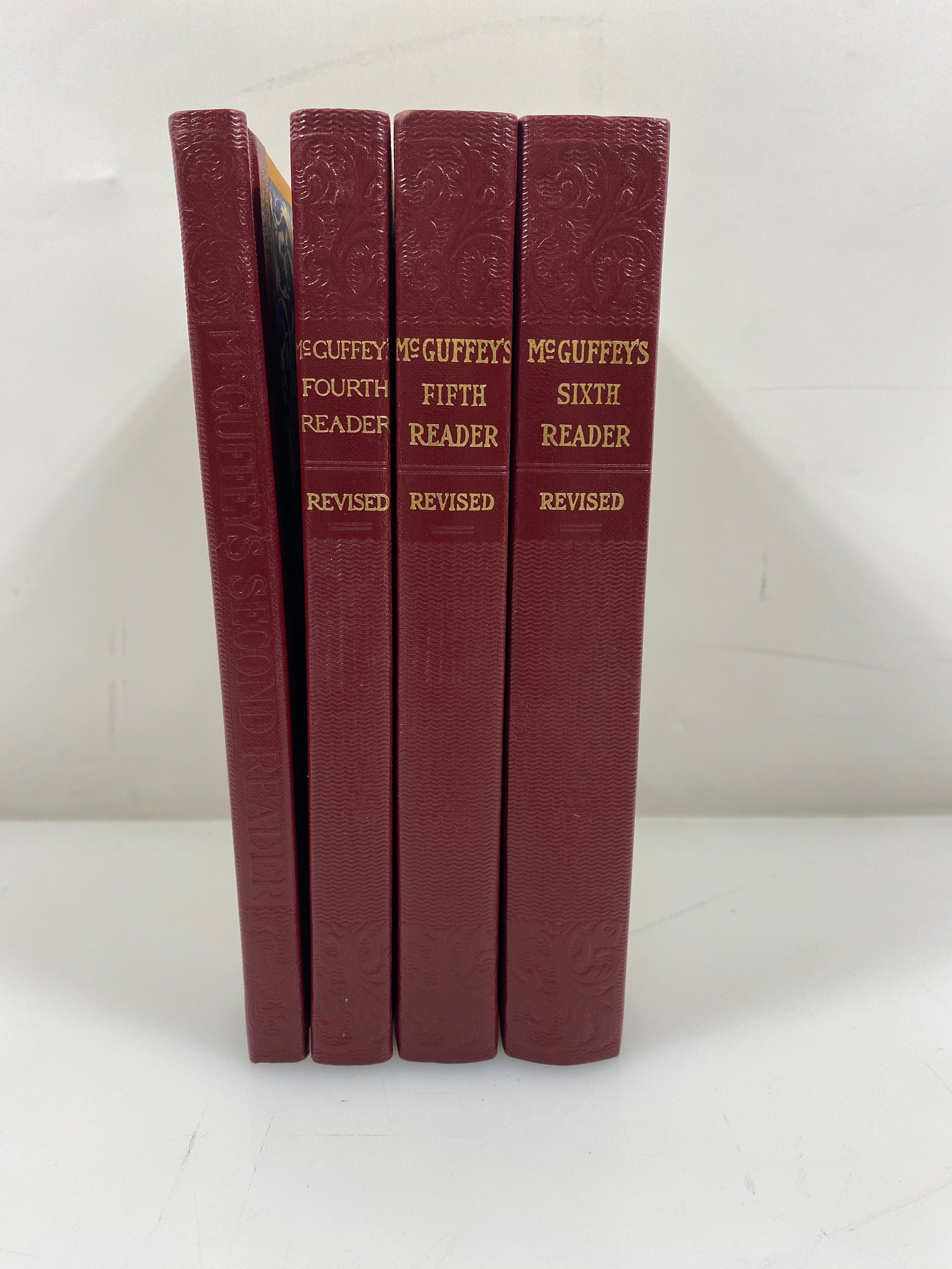Lot of 4: McGuffey's Eclectic Reader Revised Edition 2, 4-6th HC