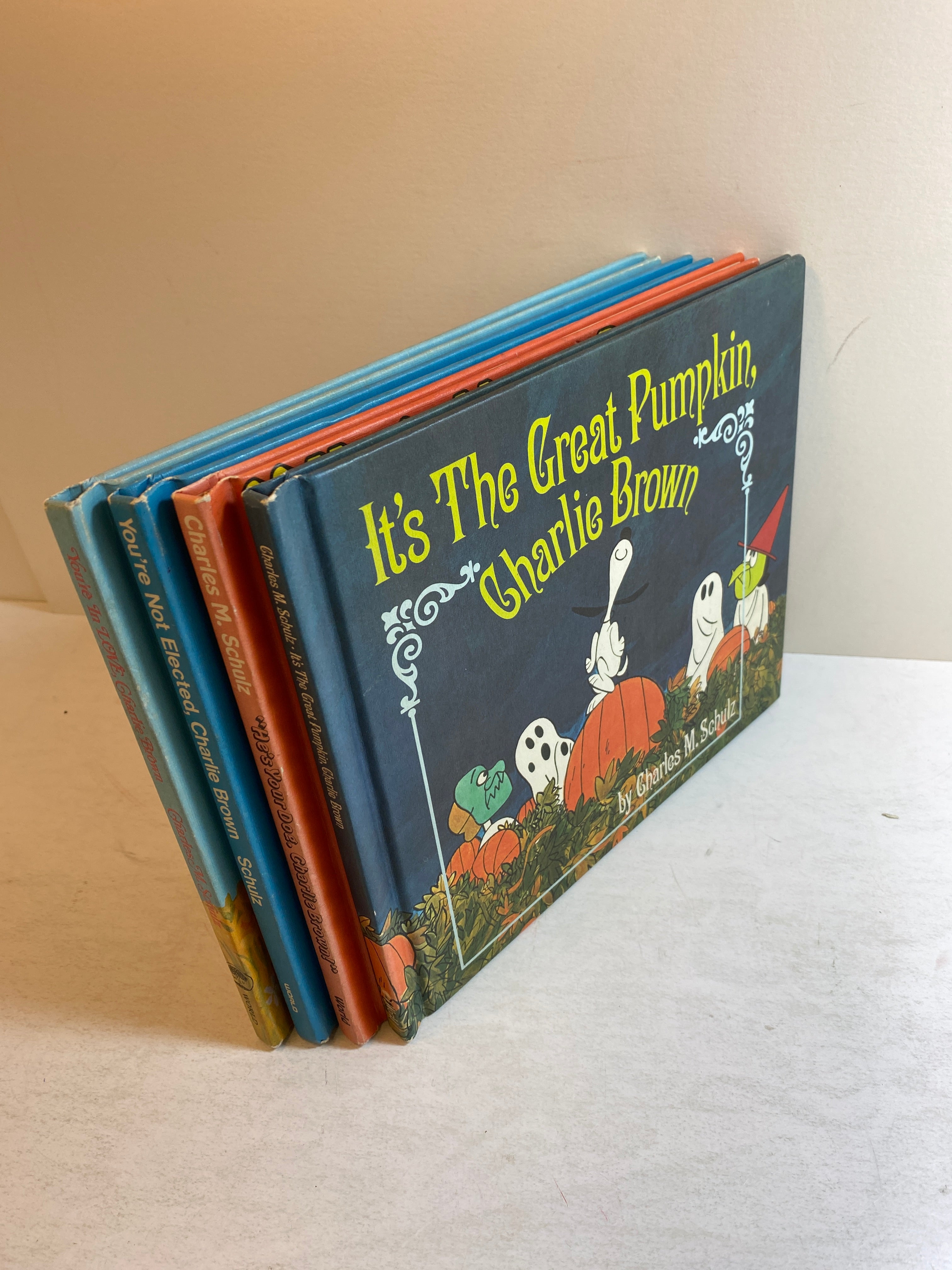 Lot of 4 Peanuts Charlie Brown Books 1967-1973 Great Pumpkin