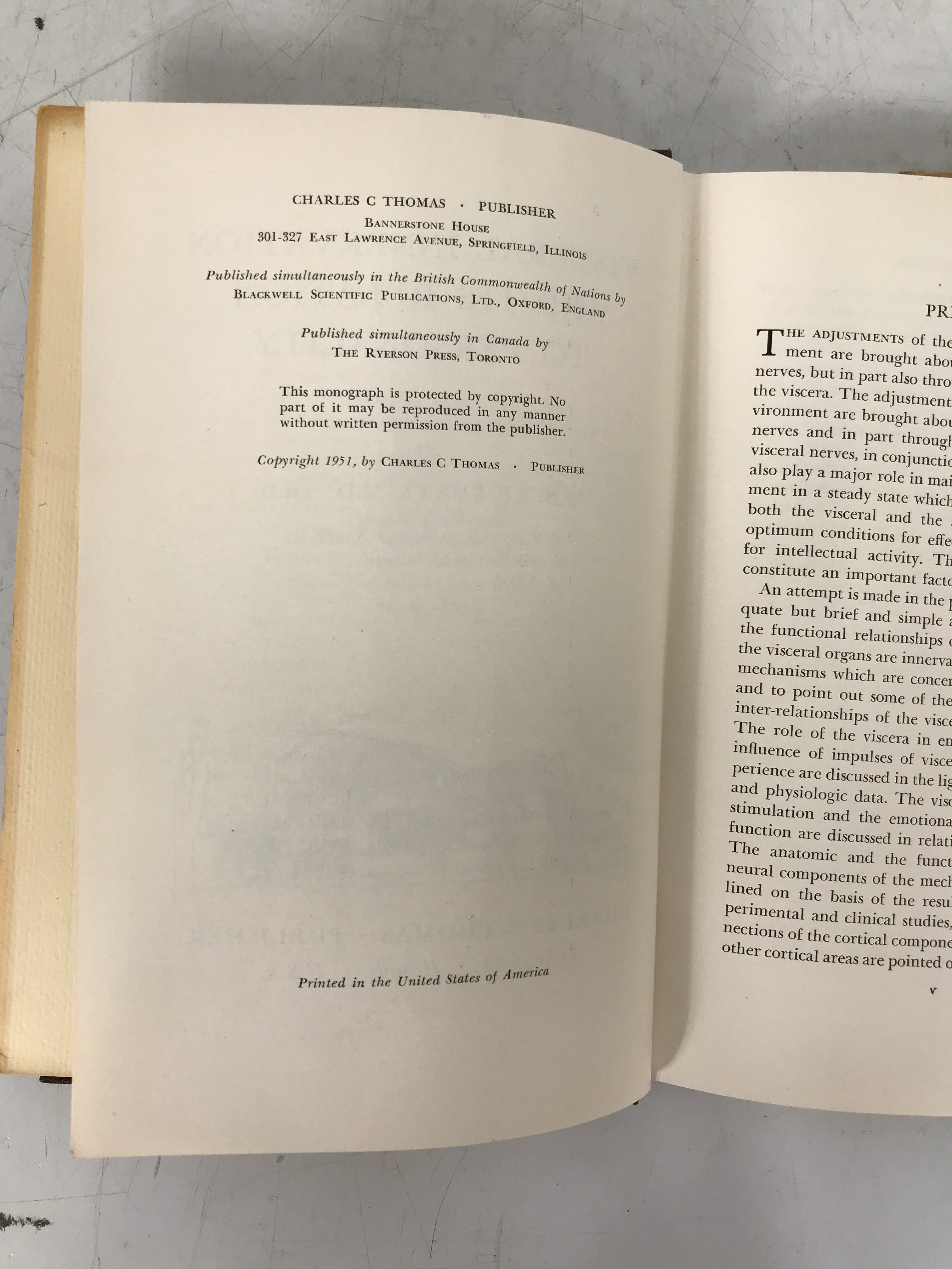 Lot of 3 American Lecture Series Senses/Skin/Innervation 1951-1960 HC DJ