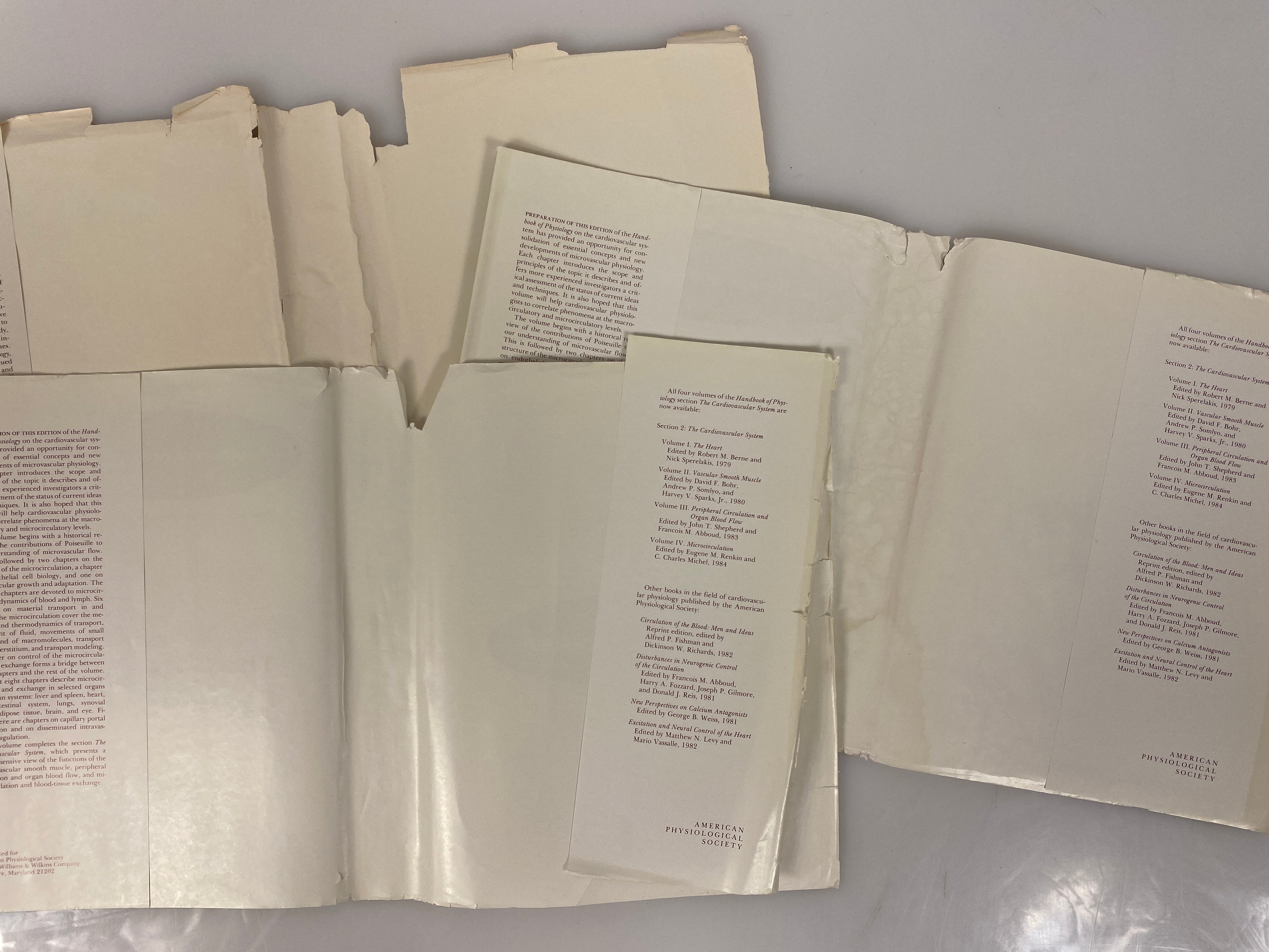 3 Vols: Handbook of Physiology The Cardiovascular System 1963-84 HCDJ