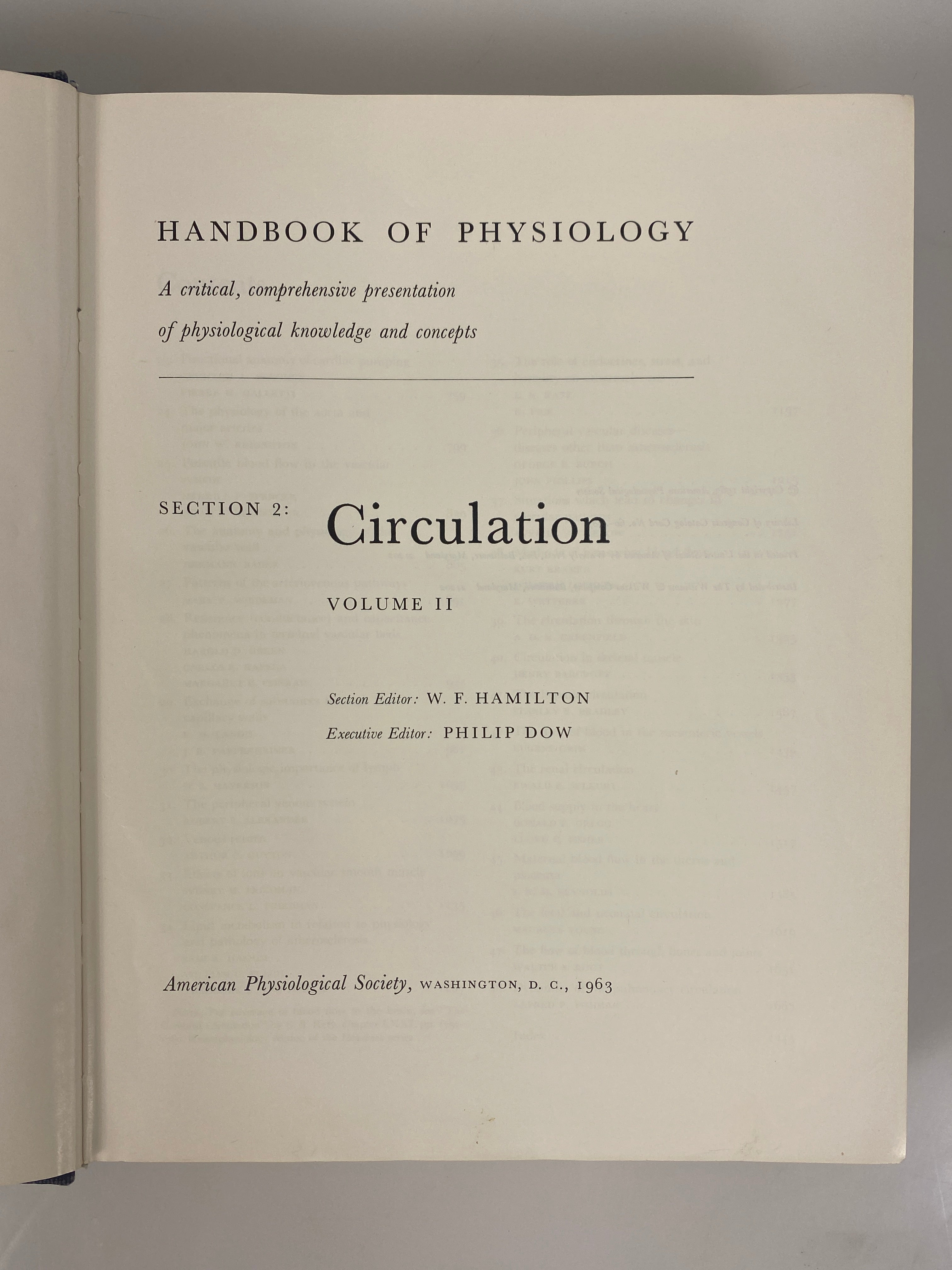 3 Vols: Handbook of Physiology The Cardiovascular System 1963-84 HCDJ