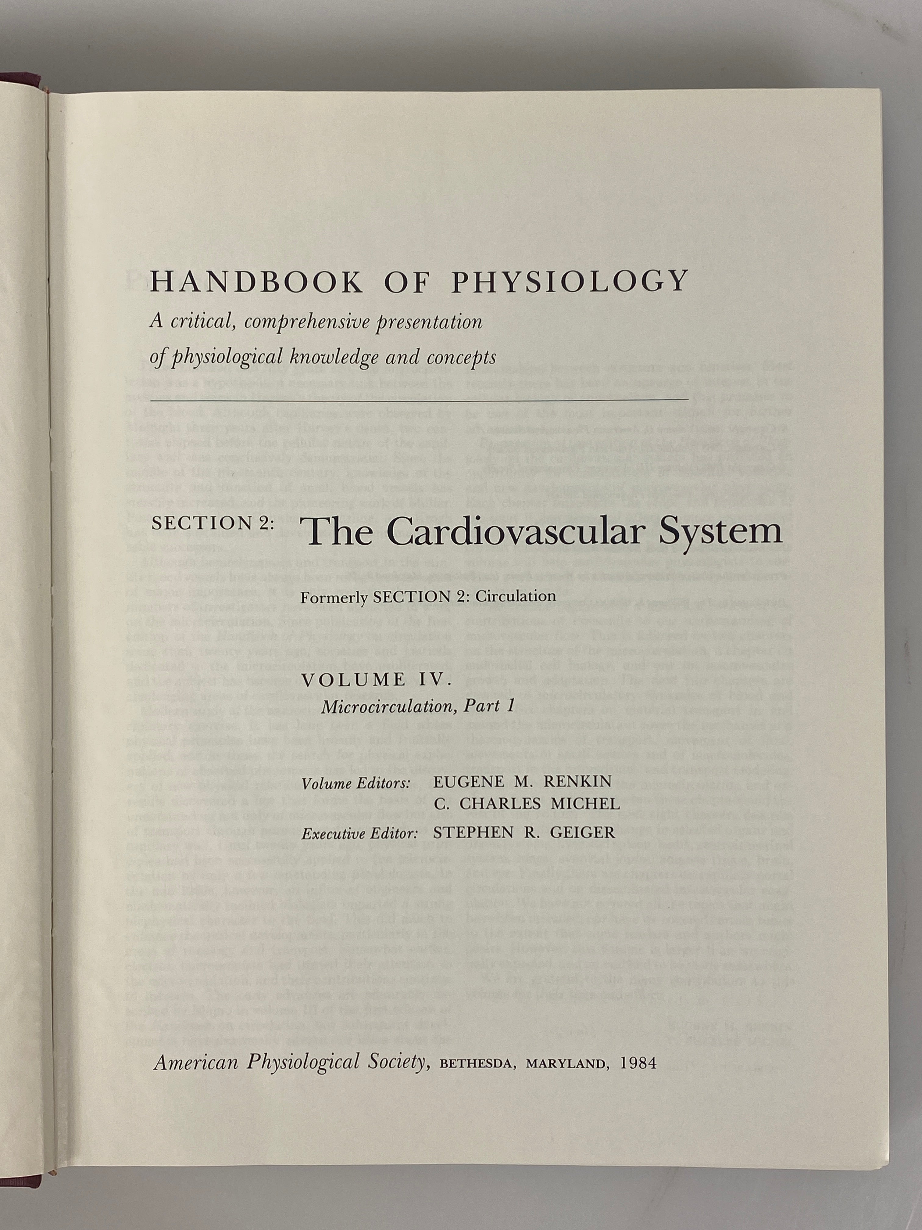 3 Vols: Handbook of Physiology The Cardiovascular System 1963-84 HCDJ