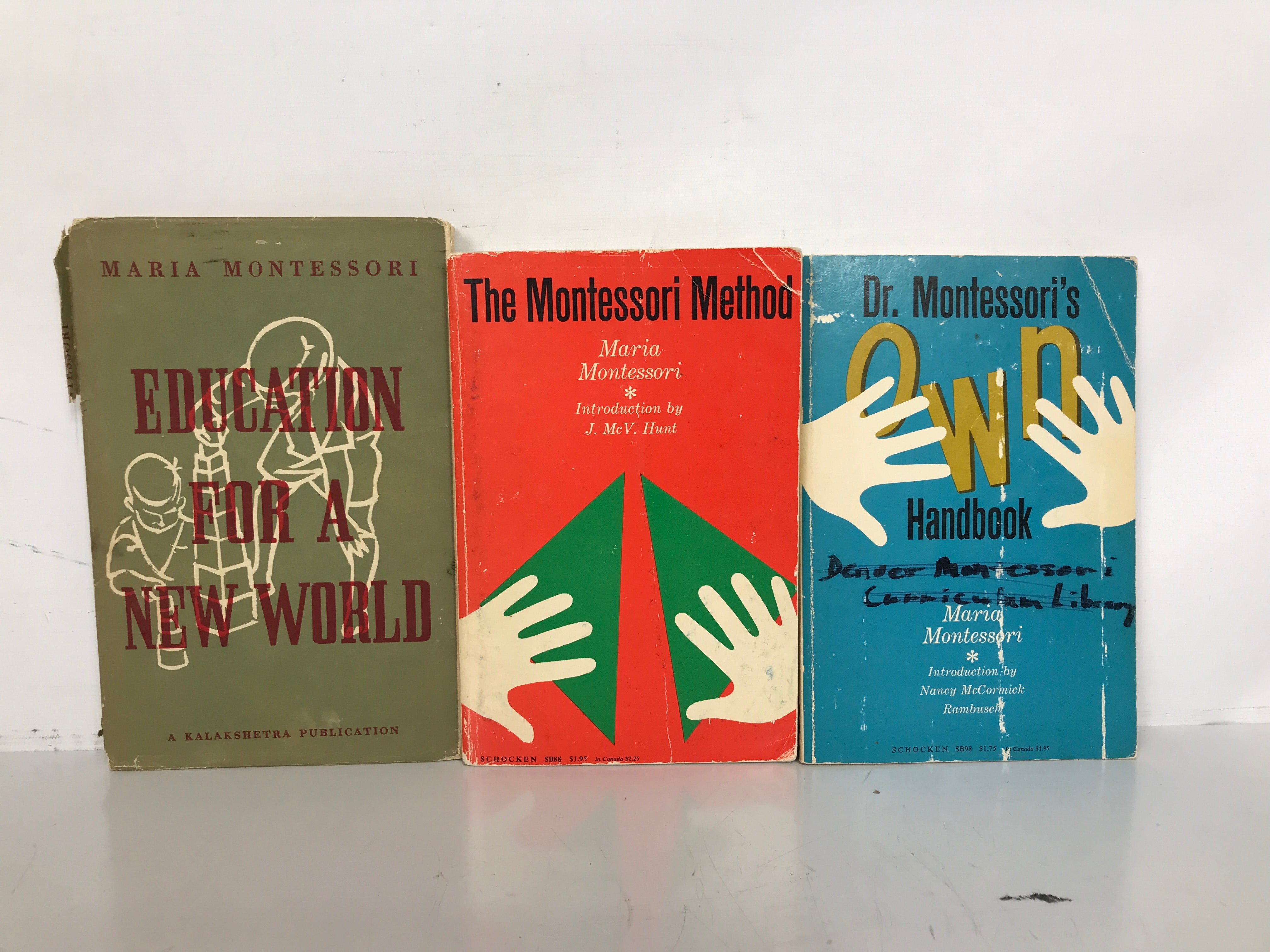 3 Maria Montessori 1959-1965 Incl Education for a New World HCDJ/SC