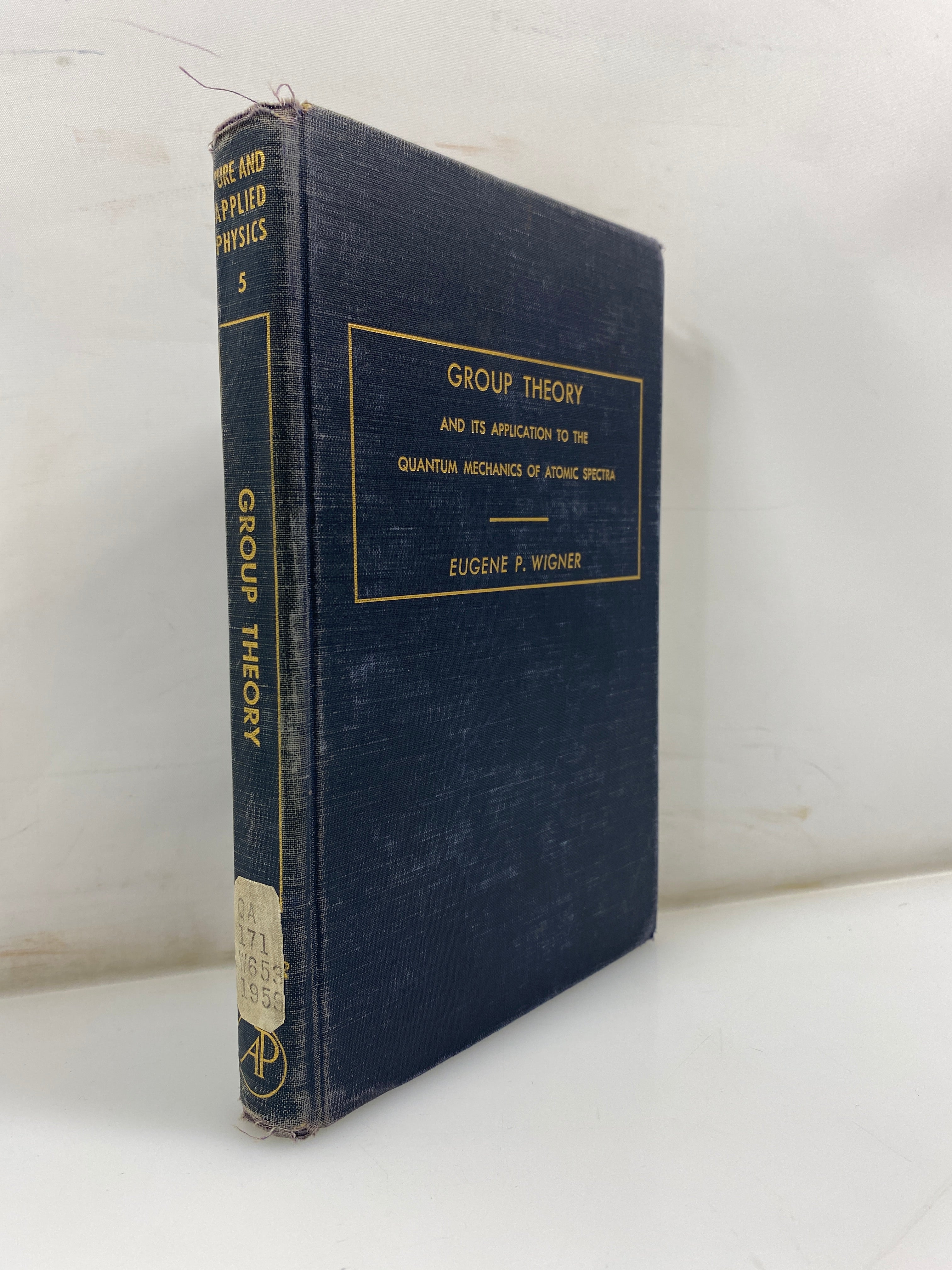 Group Theory by Wigner Academic Press 1959 Ex-Library HC