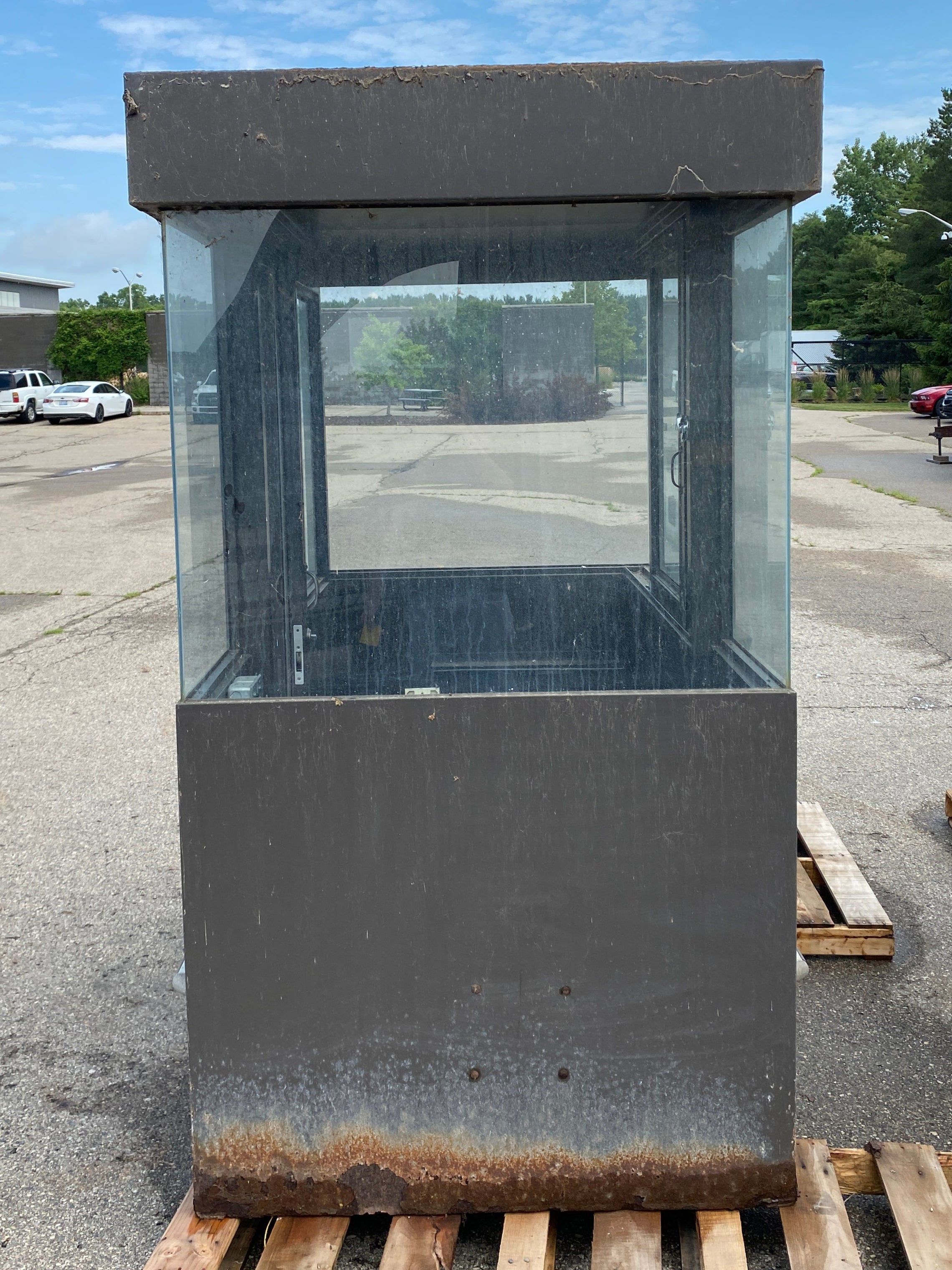 Grey Colored Ticket Booth