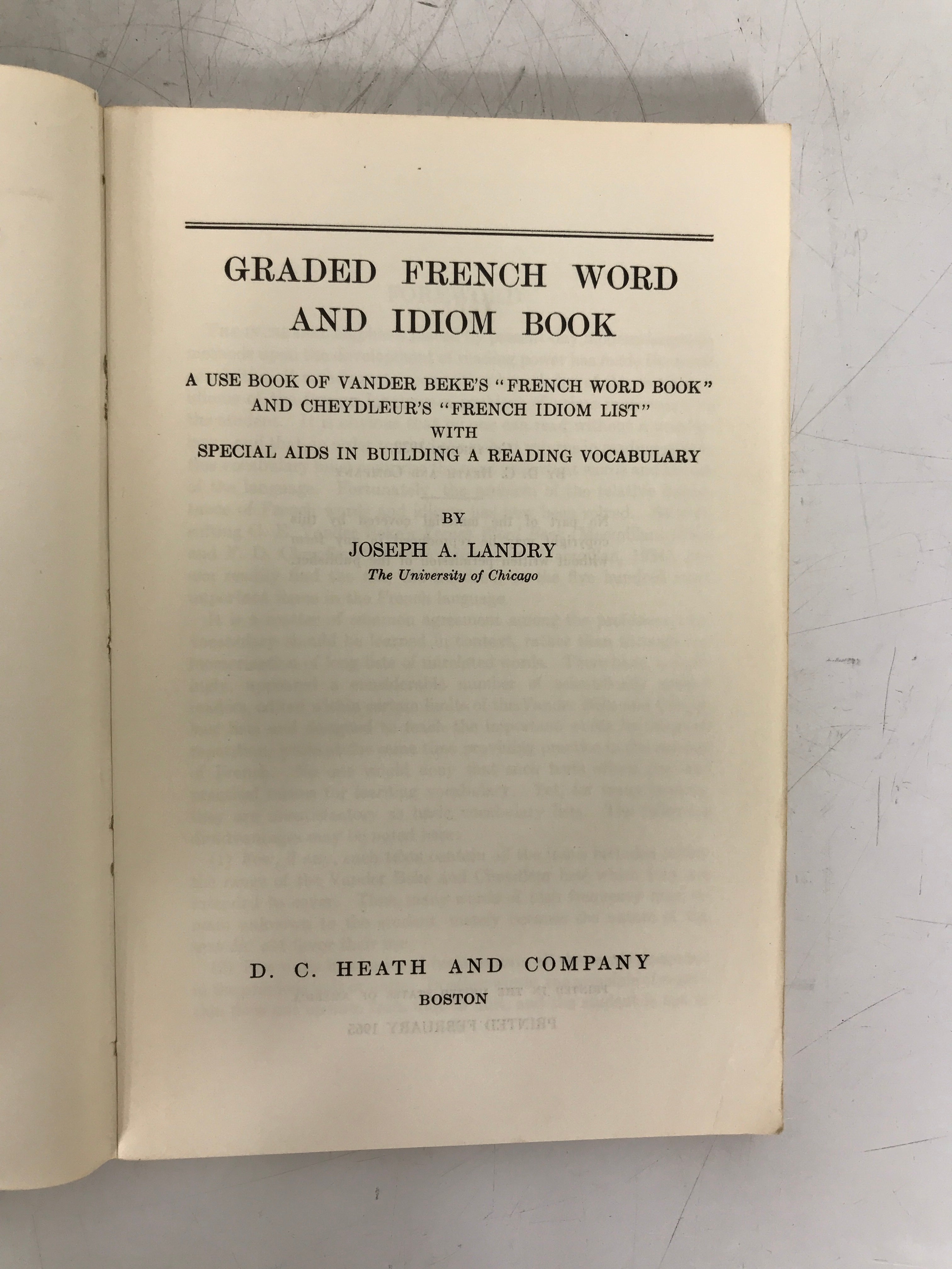 Lot of 4 French Language Practice Books 1940-1965 Vintage HC/SC