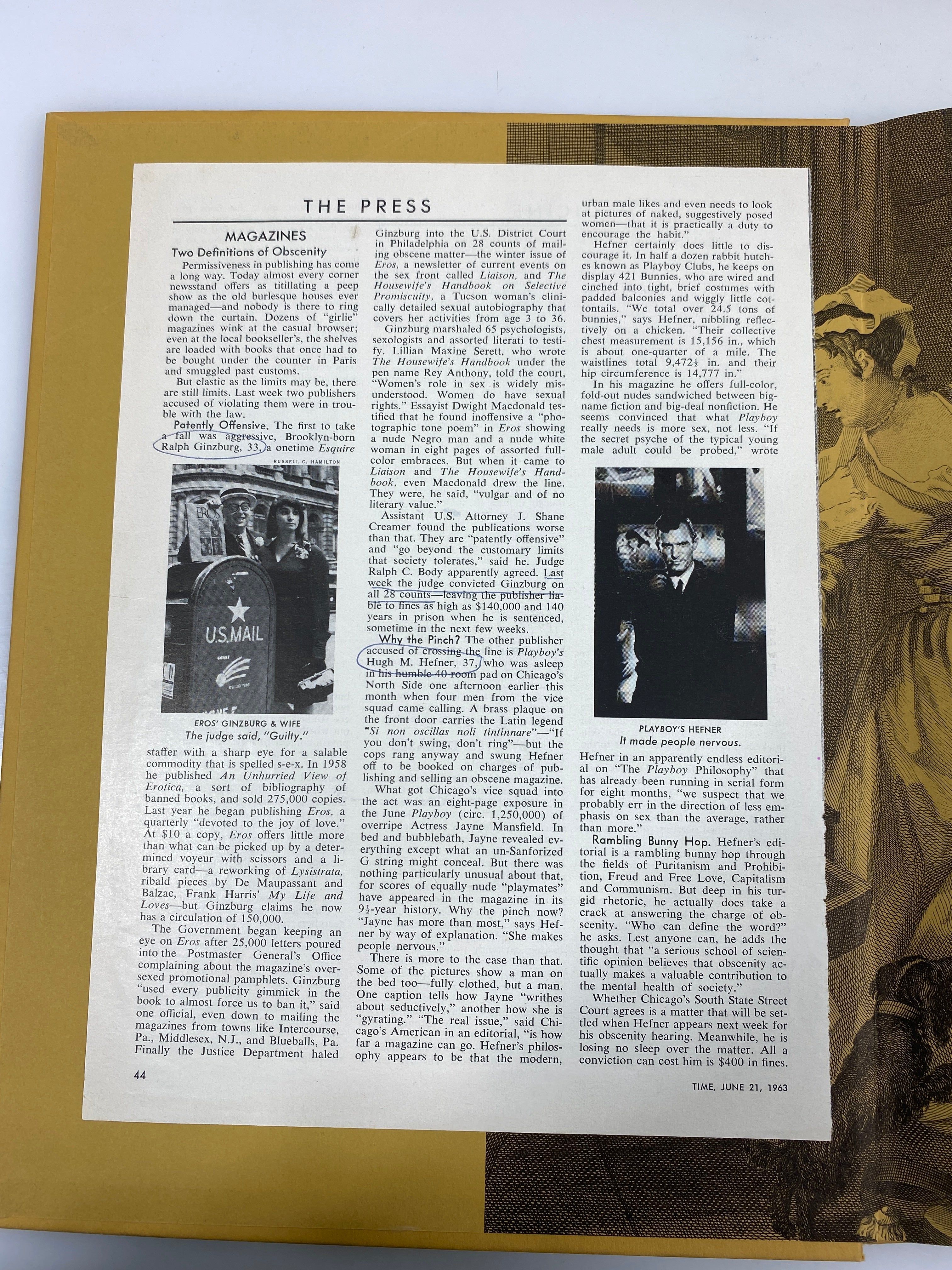 Lot of 4: Eros Magazine Volume 1 Number 1-4 1962 HC