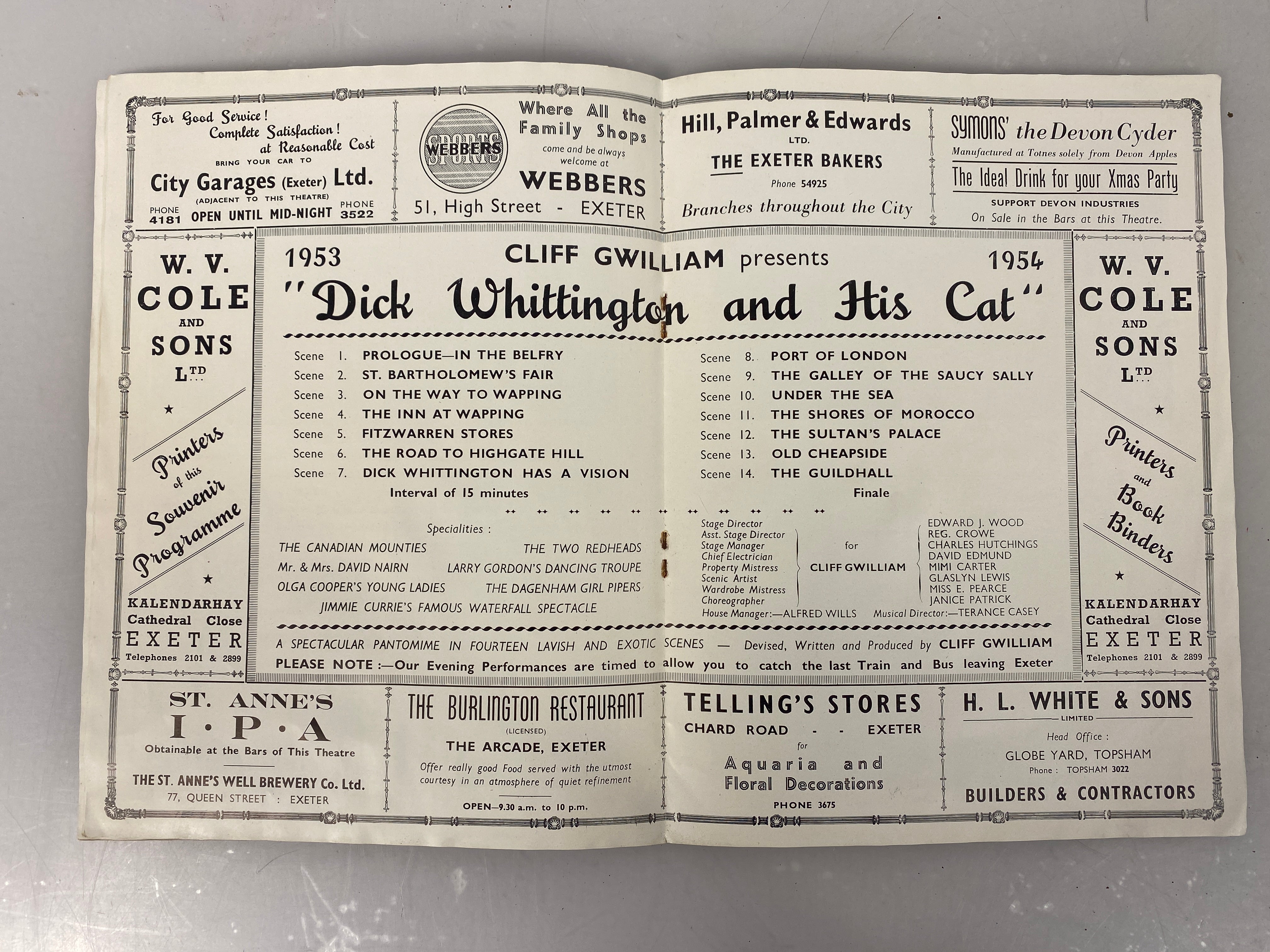 Dick Whittington Puss n Boots Historical Ephemera Lot 1953