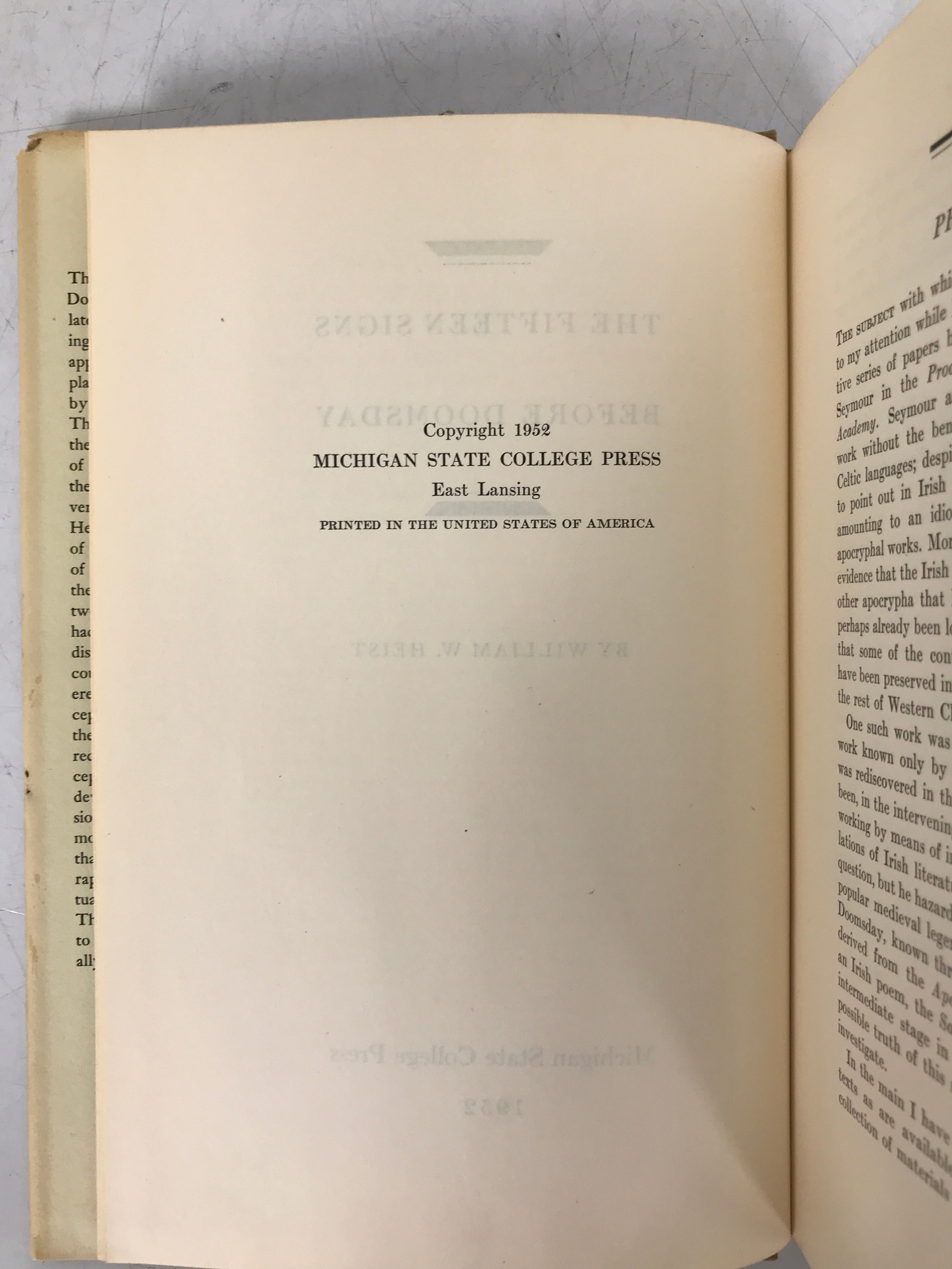 The 15 Signs Before Doomsday William Heist 1952 Rare HC DJ