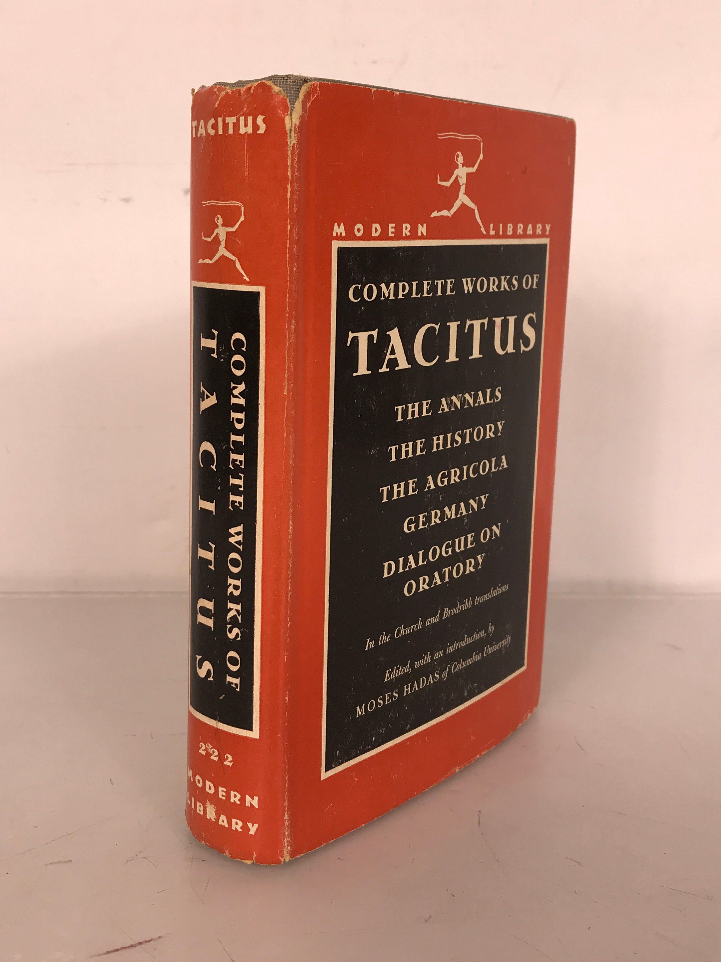 Modern Library Complete Works of Tacitus Moses Hadas 1942 HC DJ