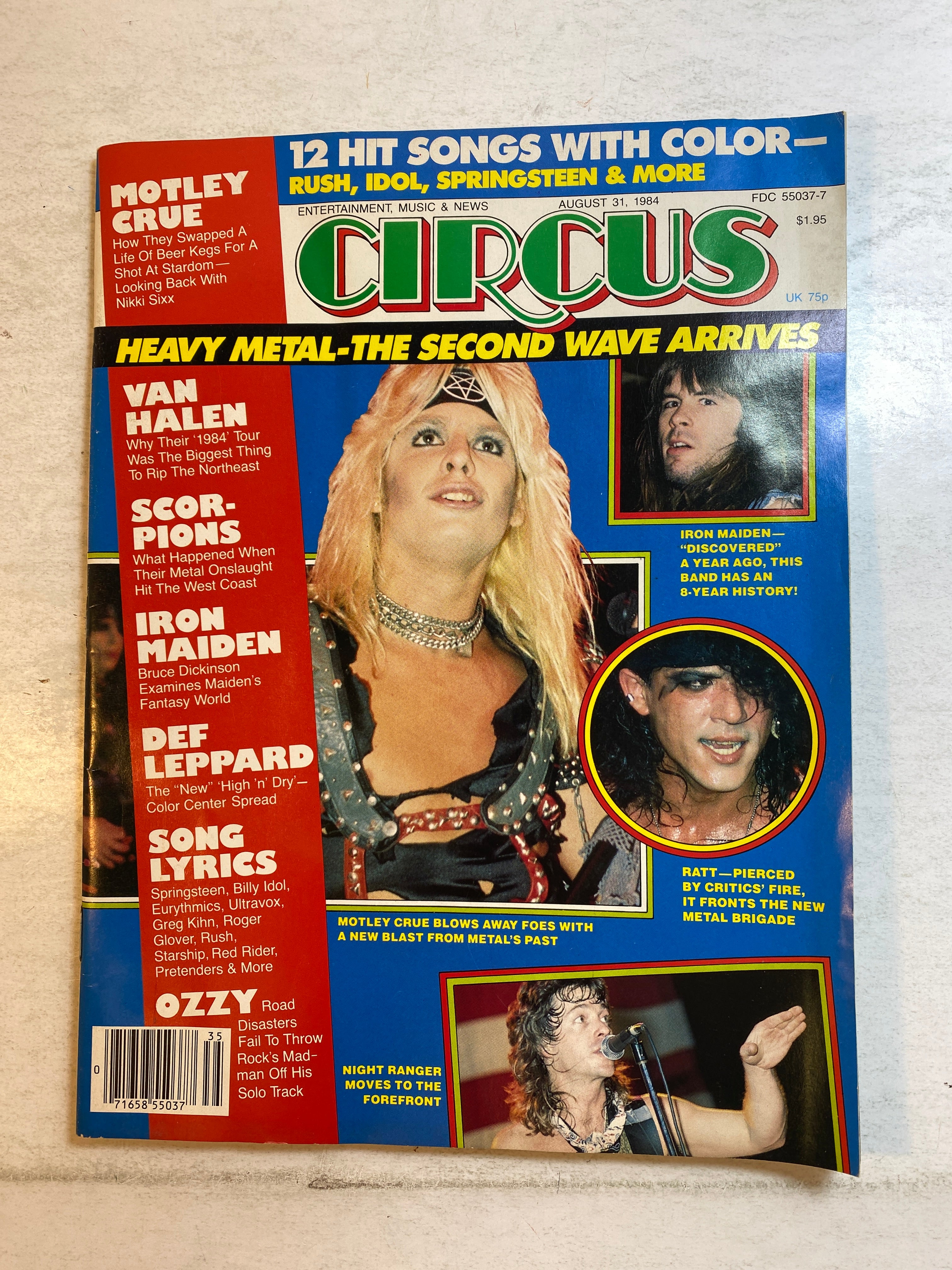 Circus Magazine August 31, 1984 Motley Crue Vince Neil