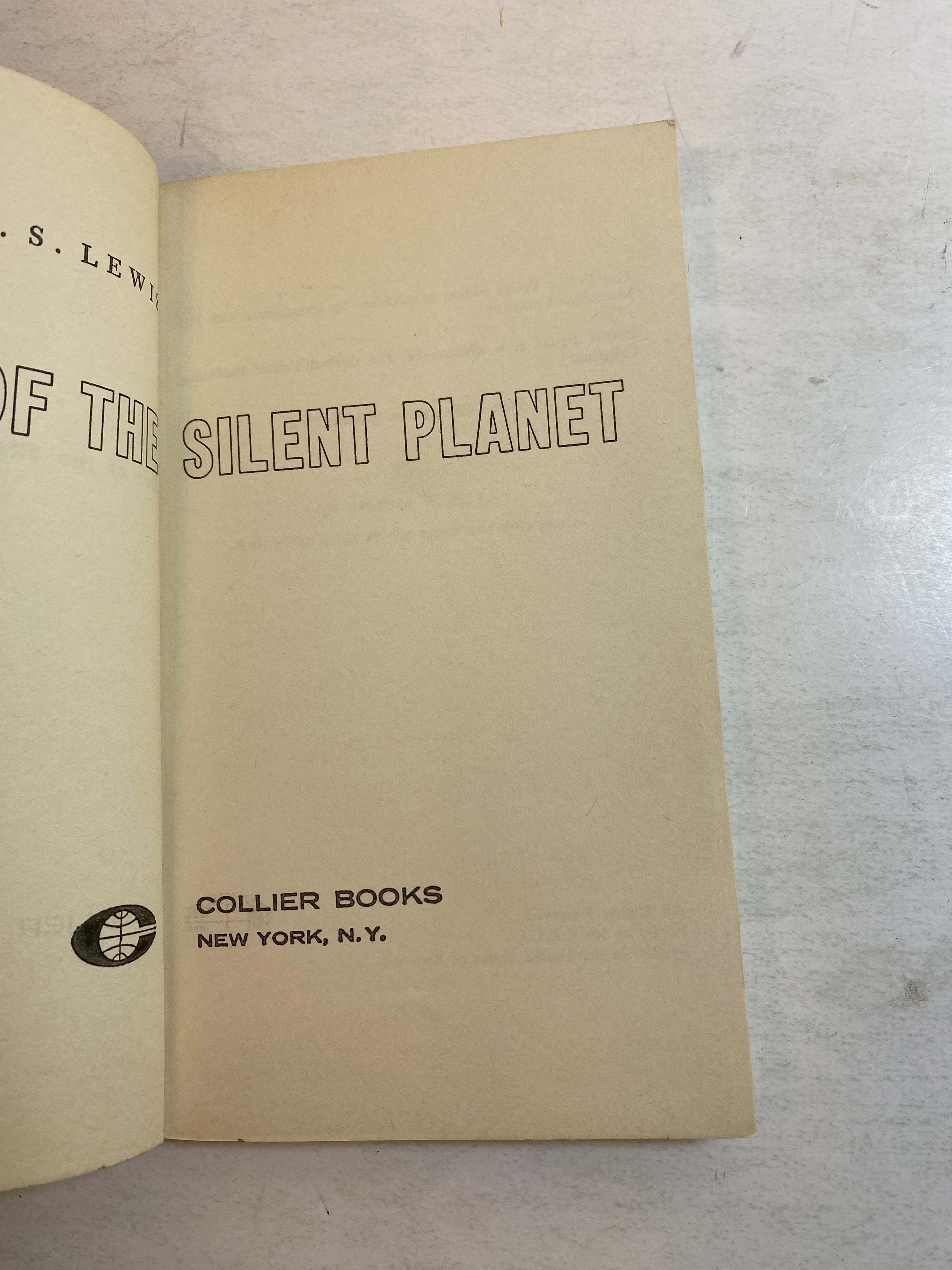 Out of the Silent Planet CS Lewis SC 1962