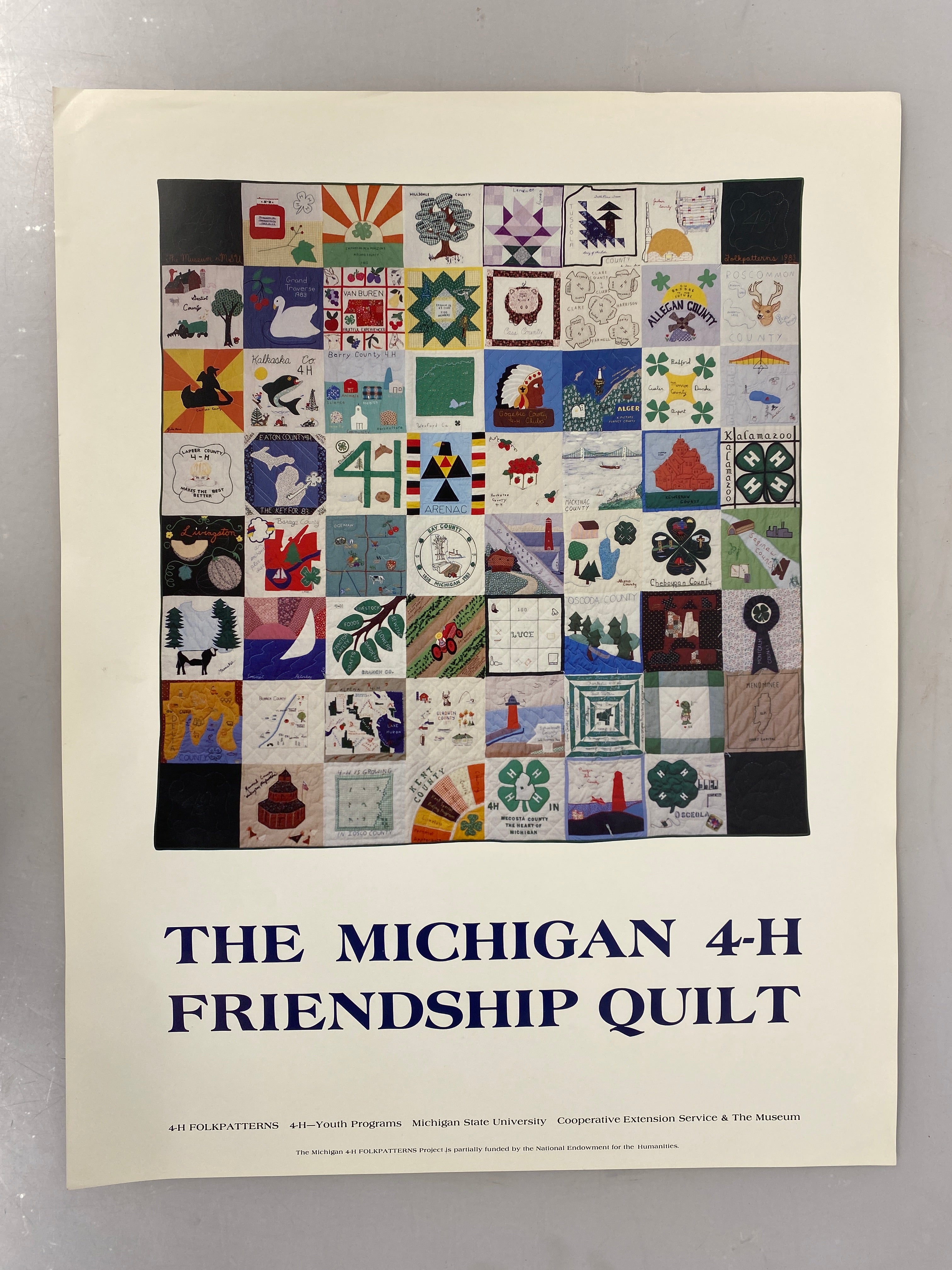 Michigan 4H Friendship Quilt Poster
