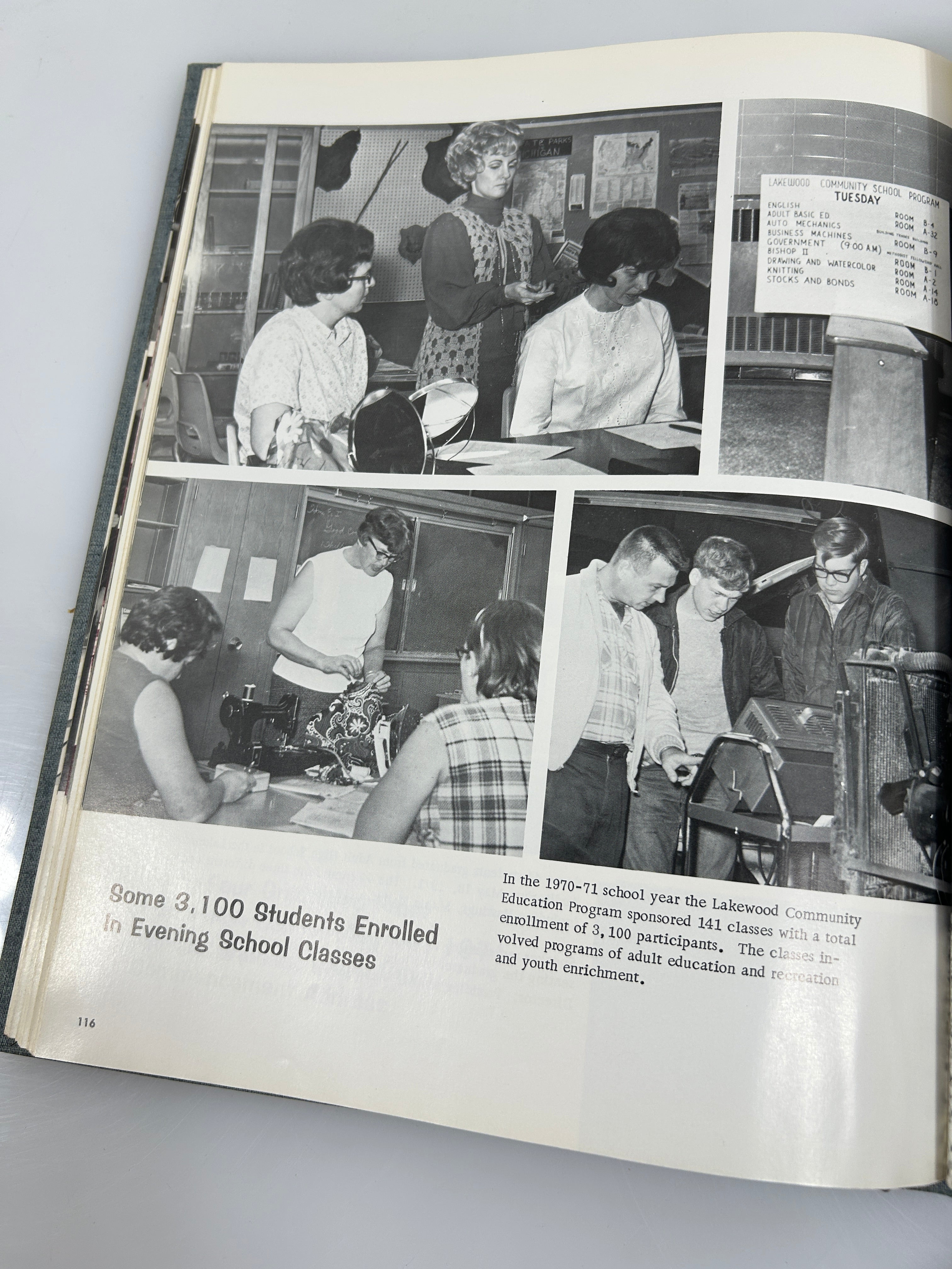 1971 Lakewood High School Yearbook Lake Odessa Michigan HC