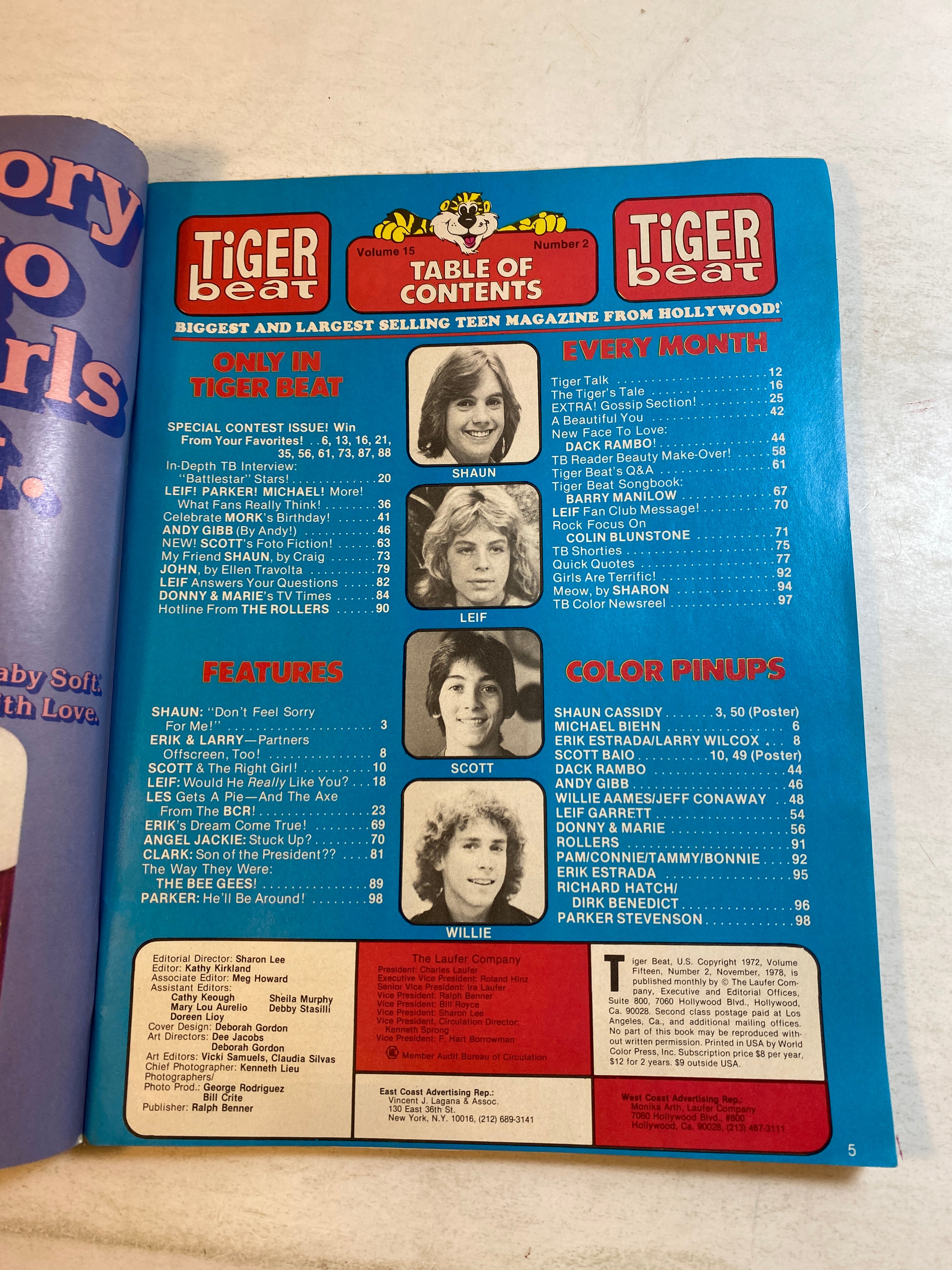 Tiger Beat Magazine November 1978 Scott Baio