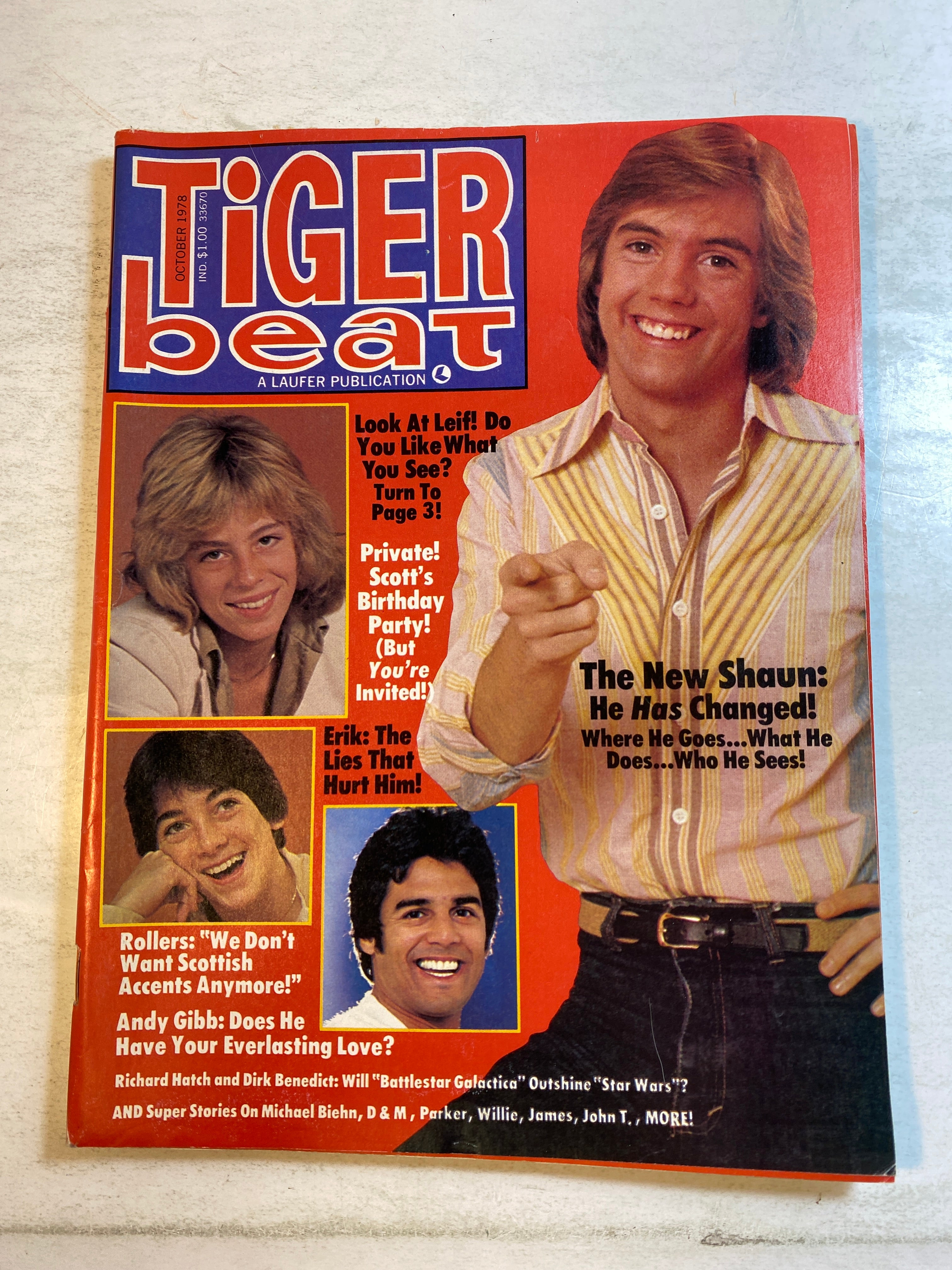 Tiger Beat Magazine October 1978 Shaun Cassidy