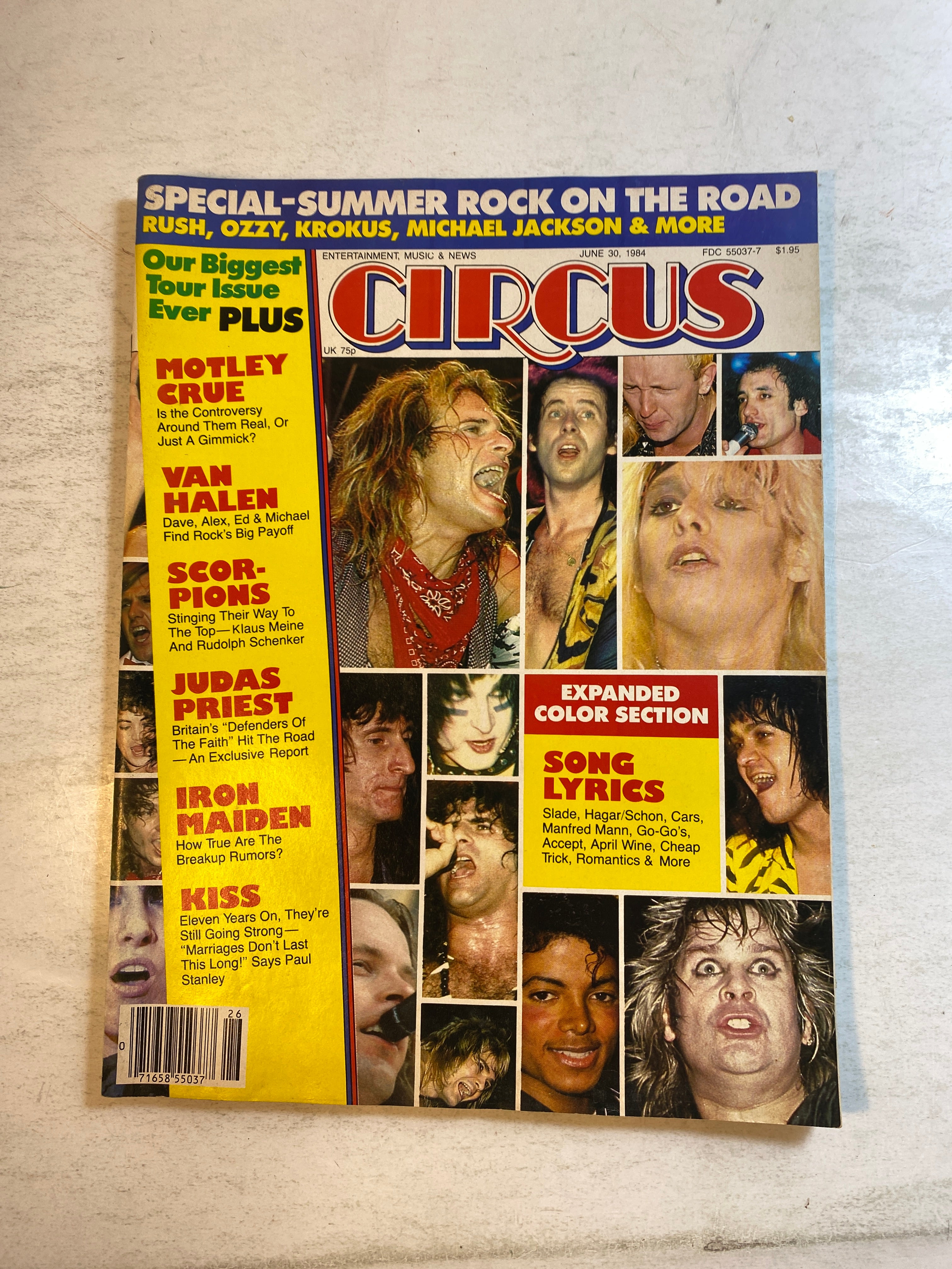 Circus Magazine June 30, 1984 Song Lyrics