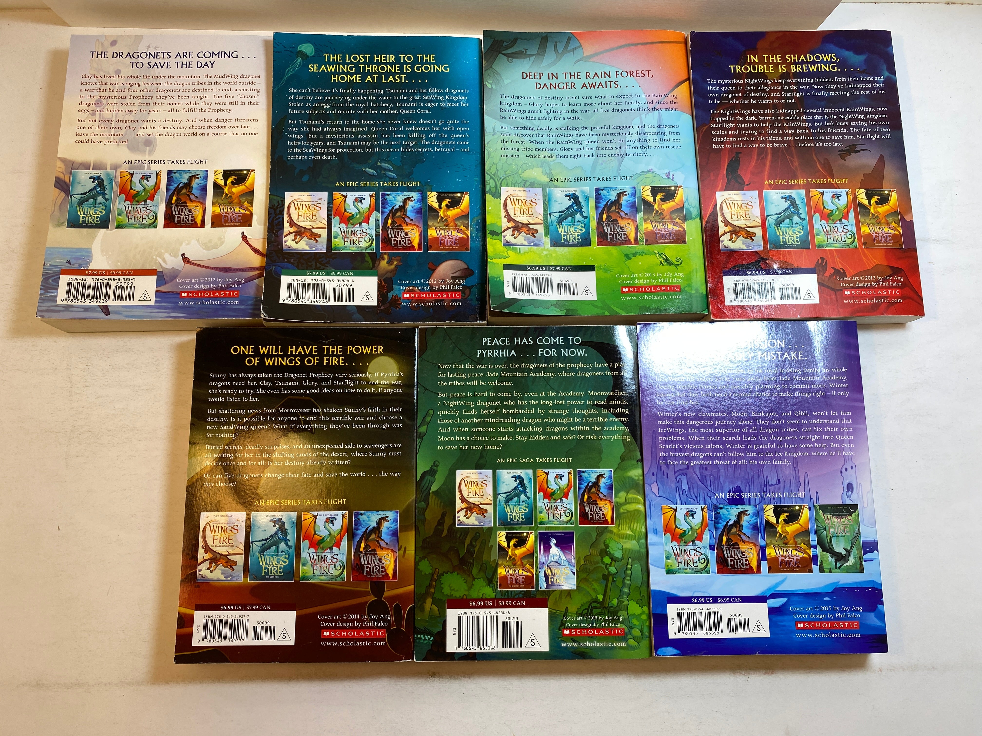 Lot of 7 Wings of Fire Series Sutherland SC 2013-2015