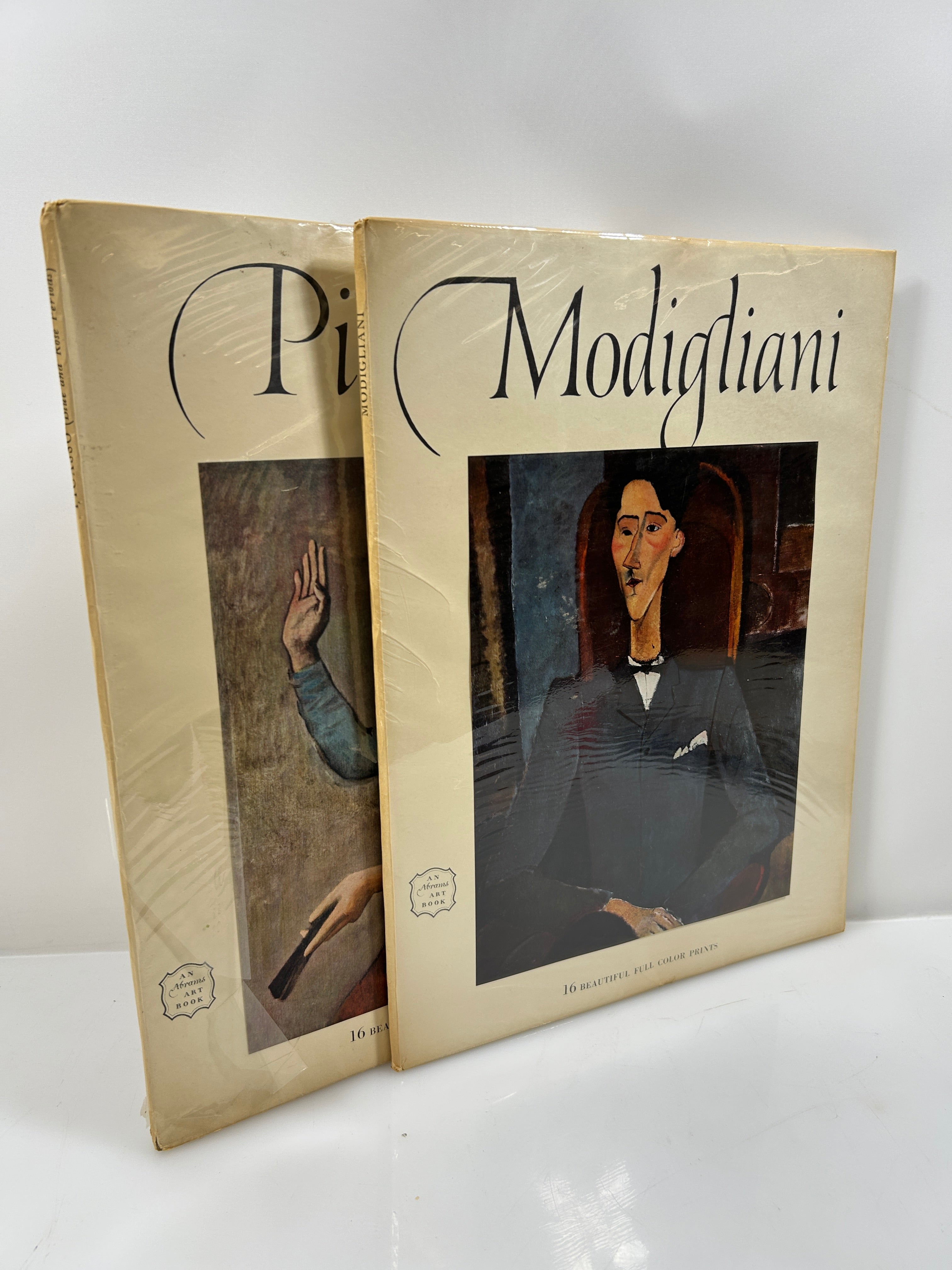 2 Vintage Abrams Art Books Picasso/Modigliani Each with 16 Full Color Prints