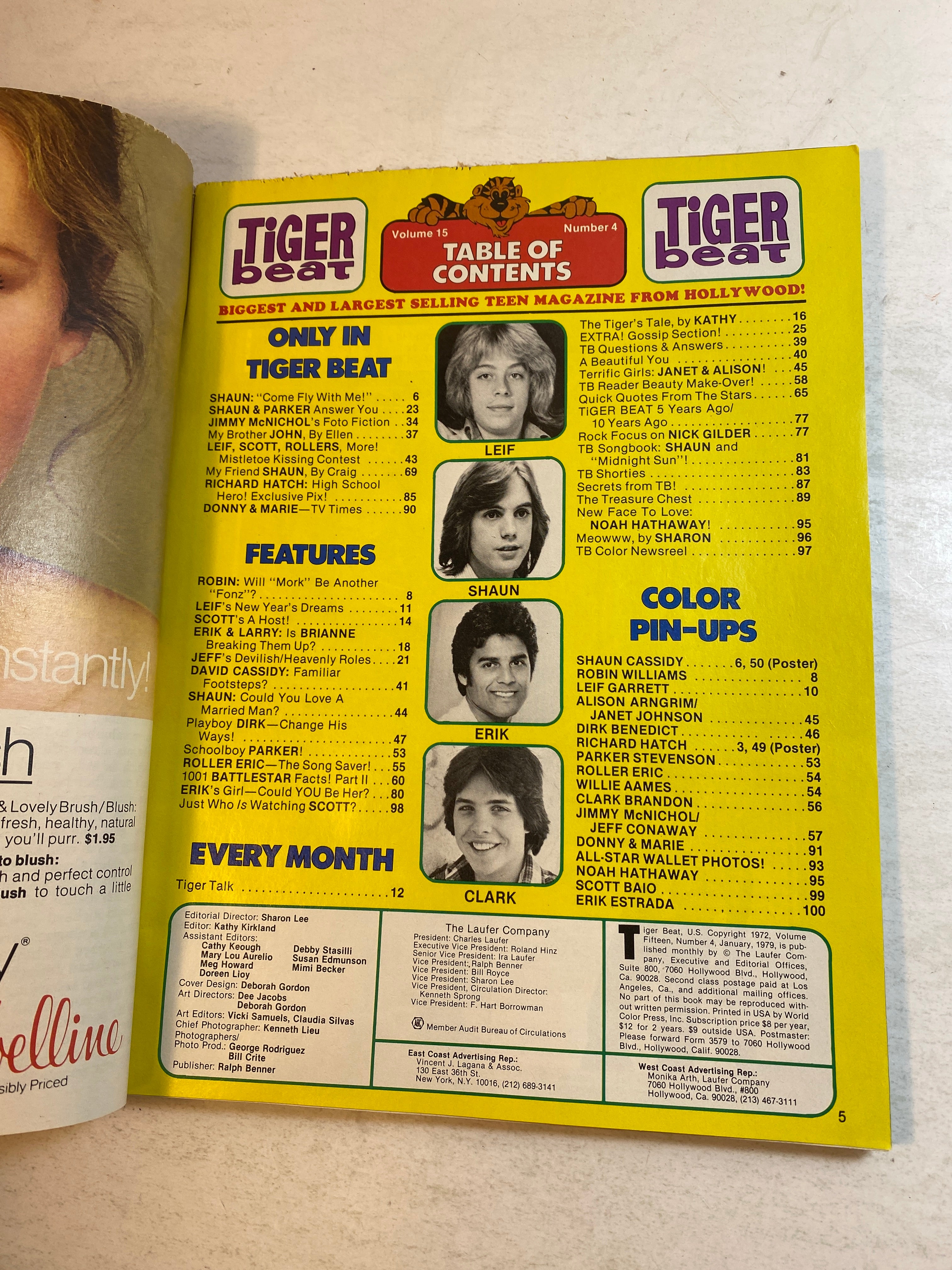 Tiger Beat Magazine January 1979 Cassidy Garrett Baio