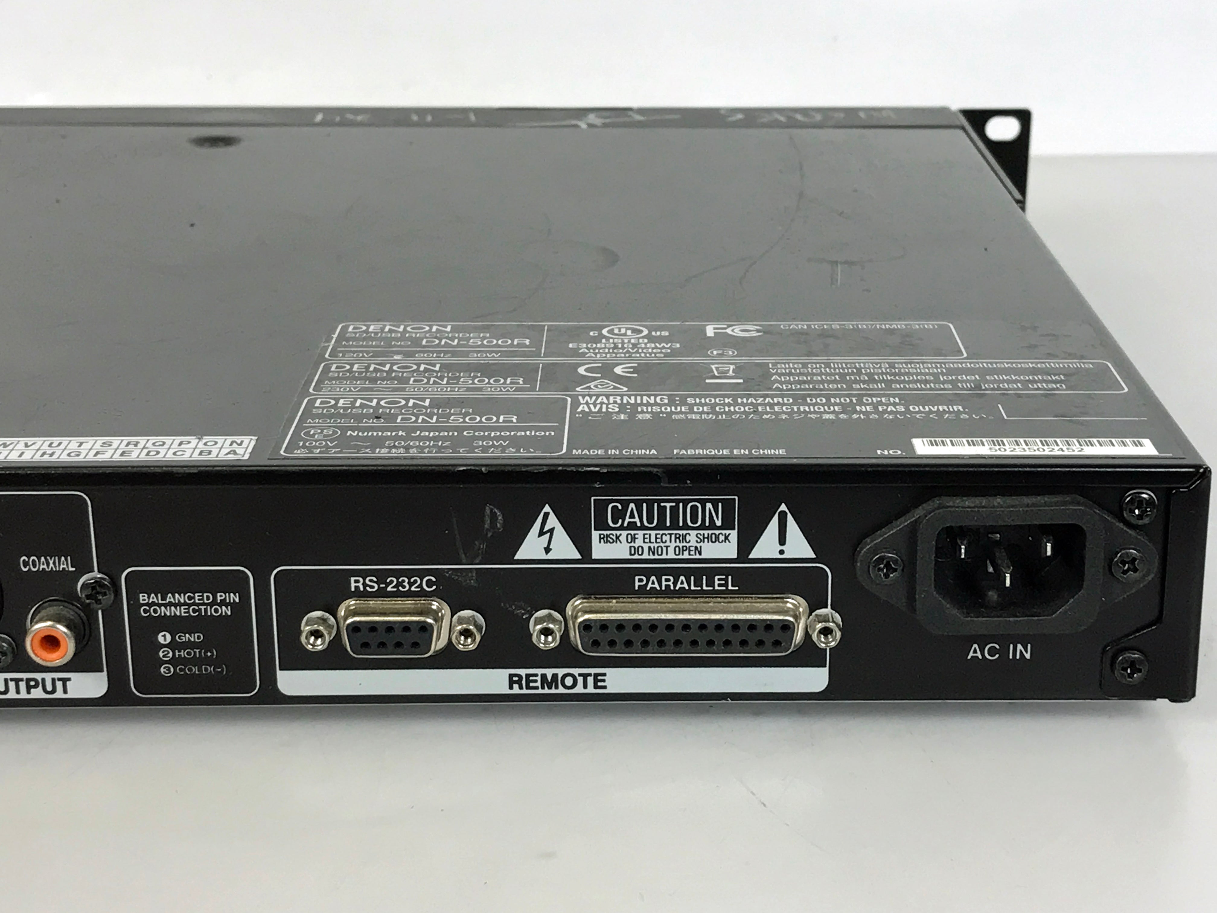 Denon DN-500R SD/USB 1U Audio Recorder