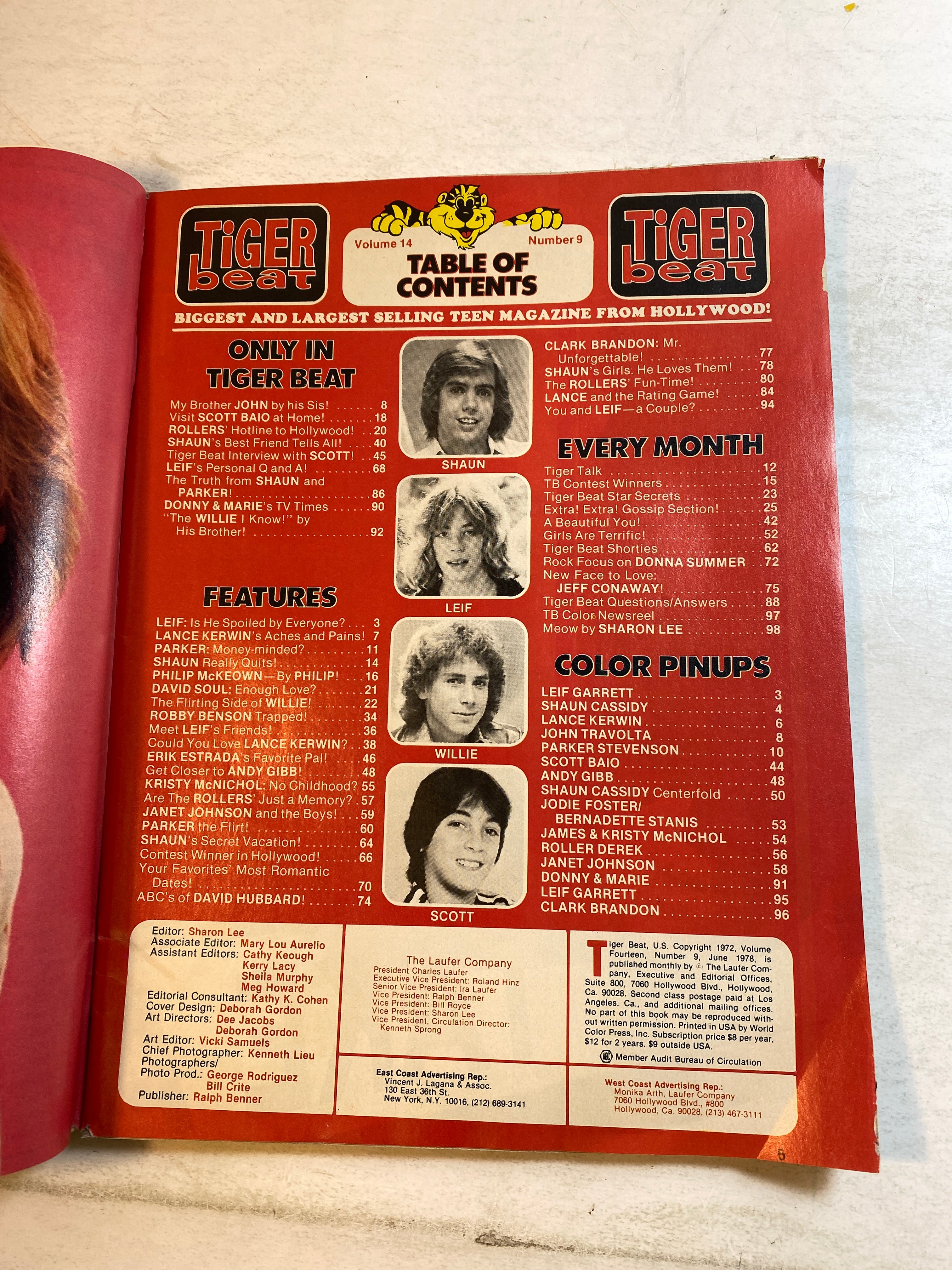 Tiger Beat Magazine June 1978 Shaun Cassidy