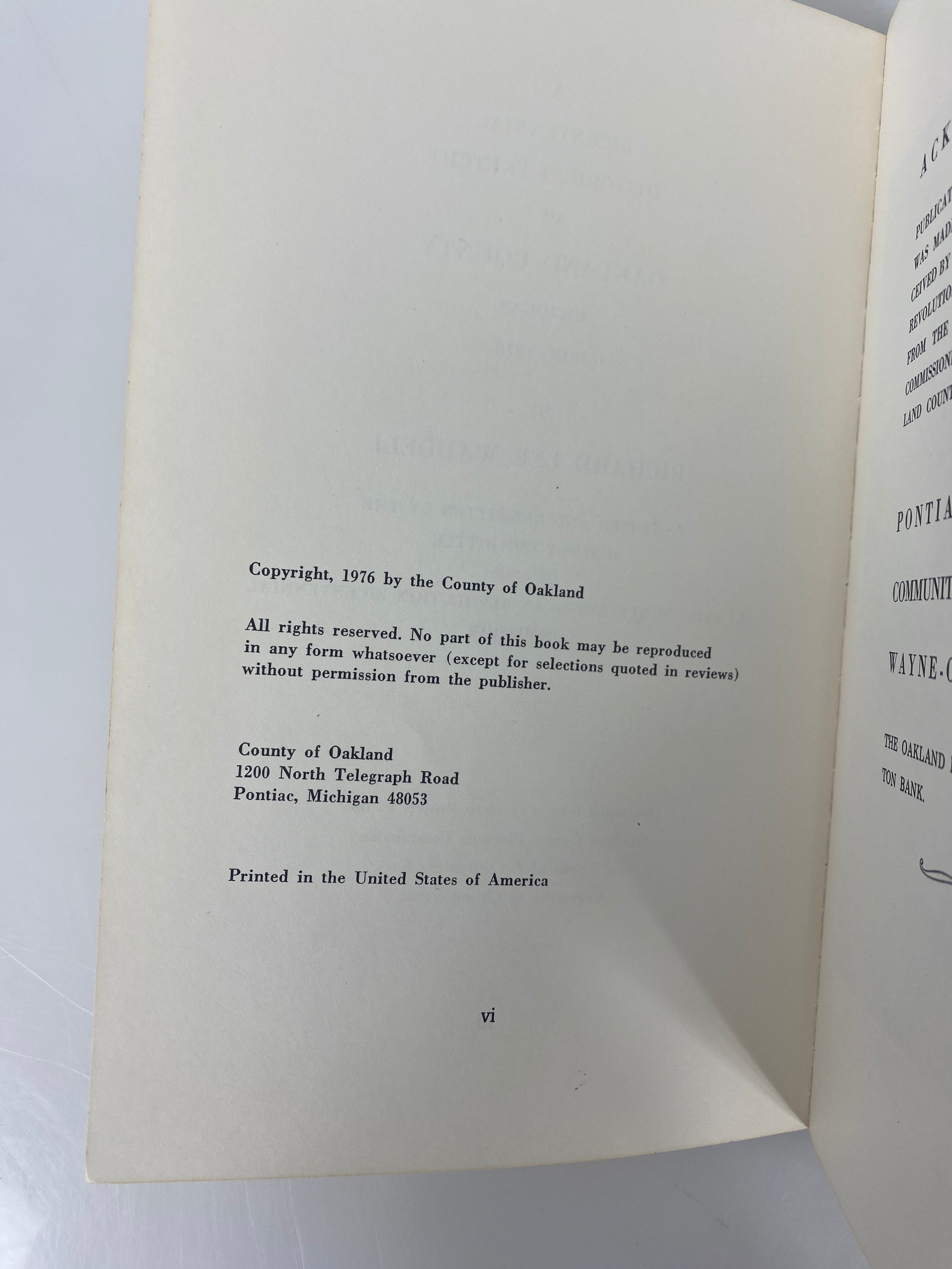 Out of Small Beginnings Bicentennial History of Oakland County MI 1815-1976 SC