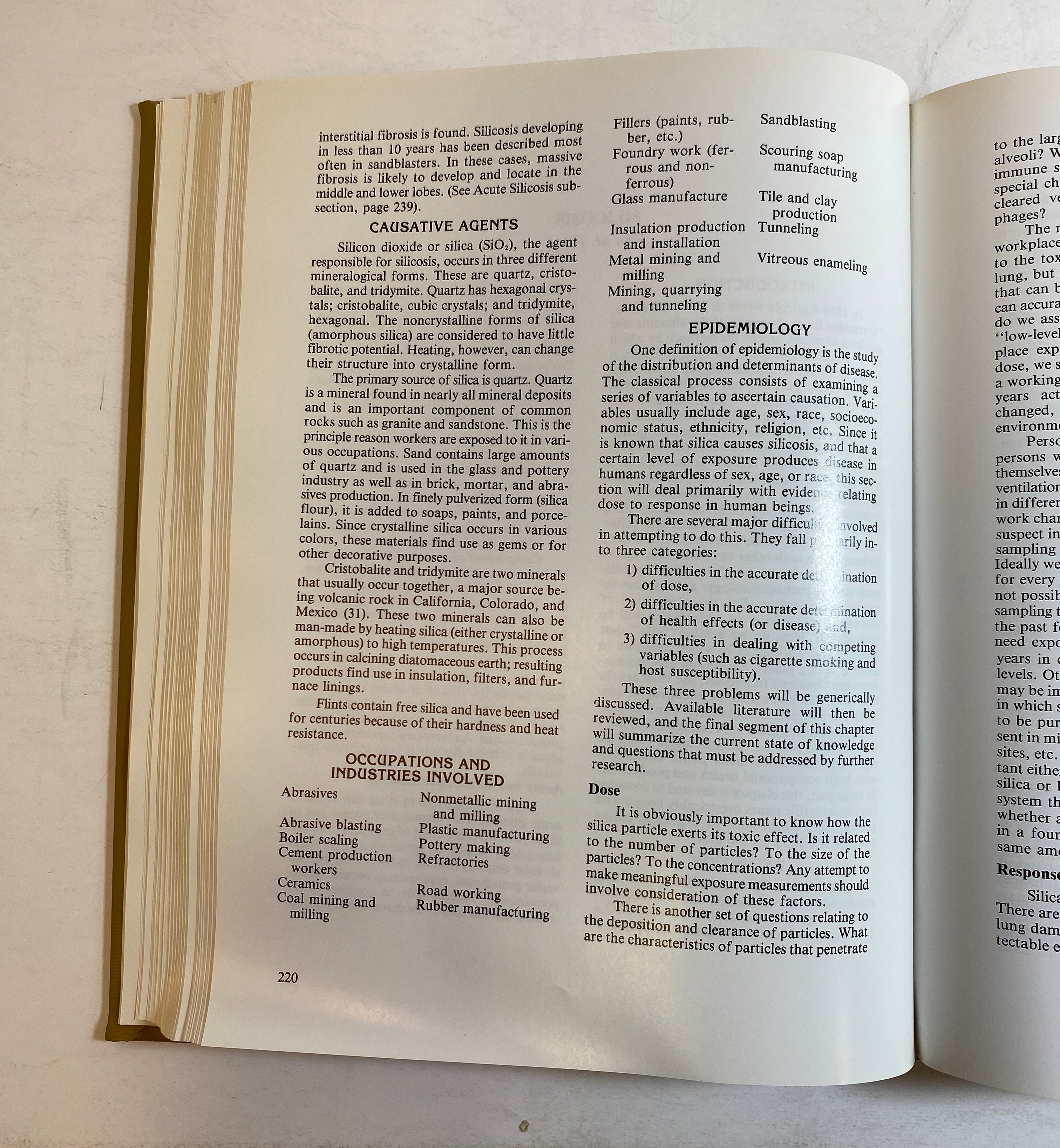 Occupational Respiratory Diseases US Dept of Health & Human Services 1986