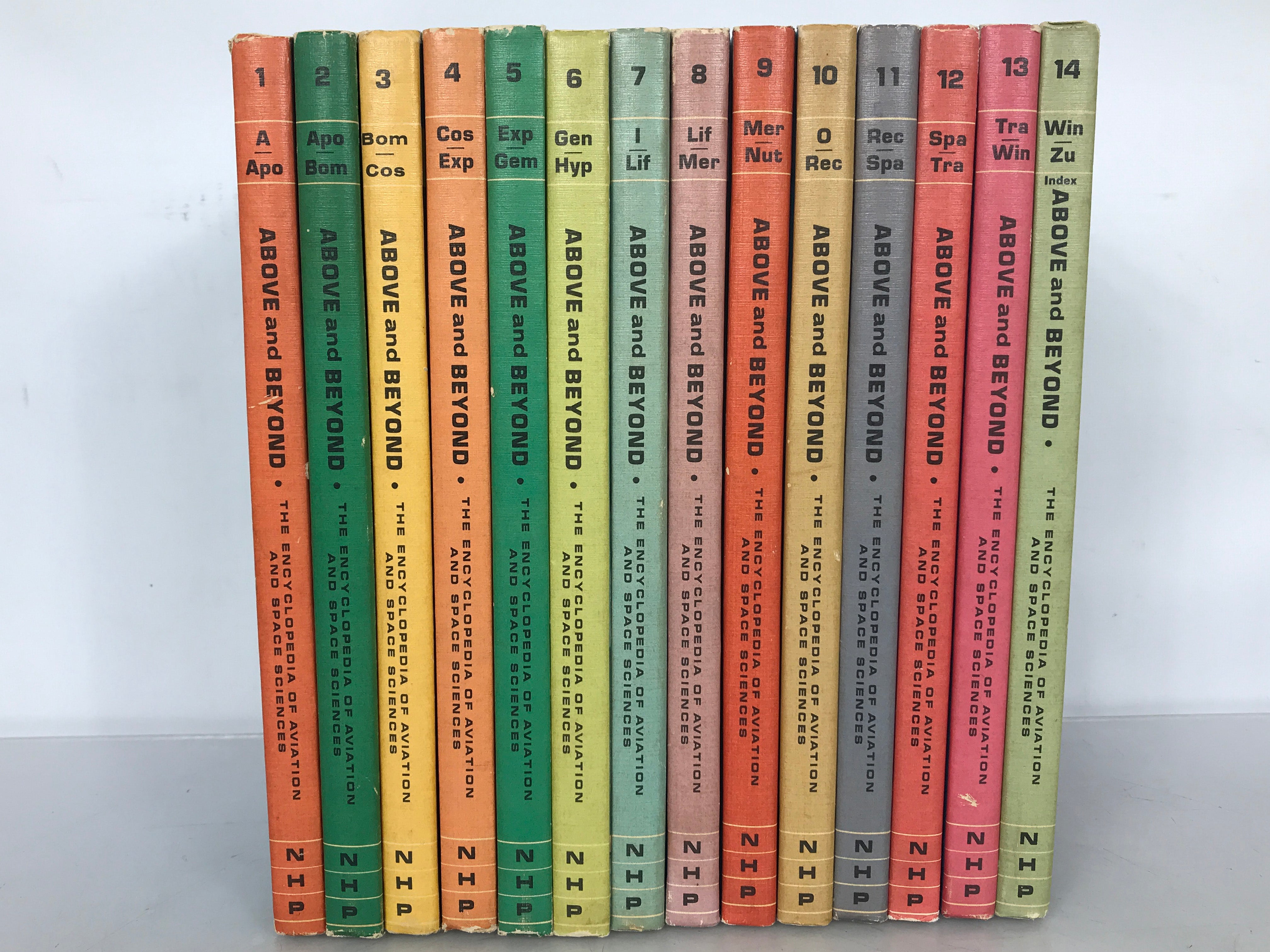Complete 14 Vol Set Above and Beyond The Encyclopedia of Aviation and Space Sciences First Edition 1967 HC