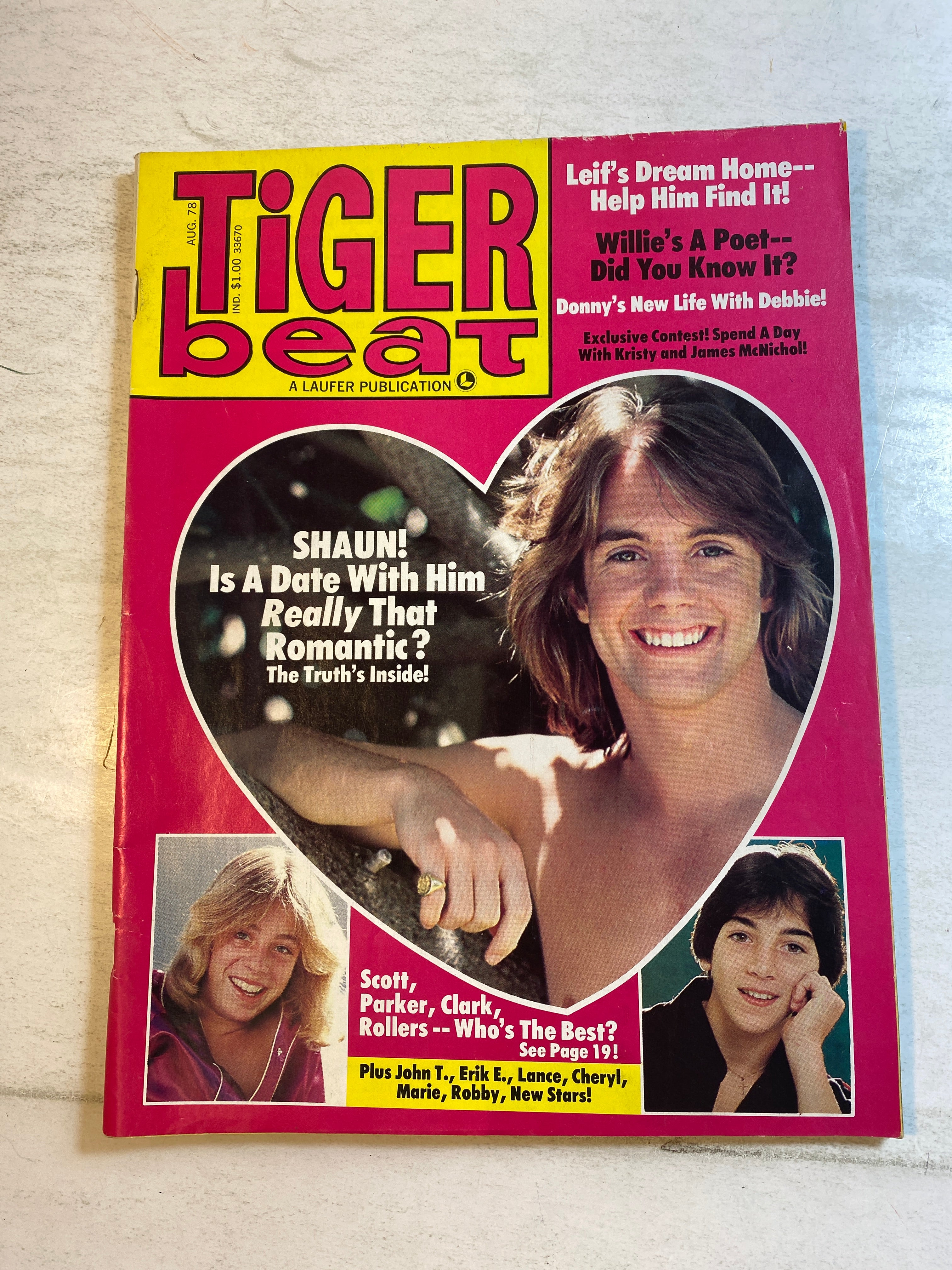 Tiger Beat Magazine August 1978 Shaun Cassidy
