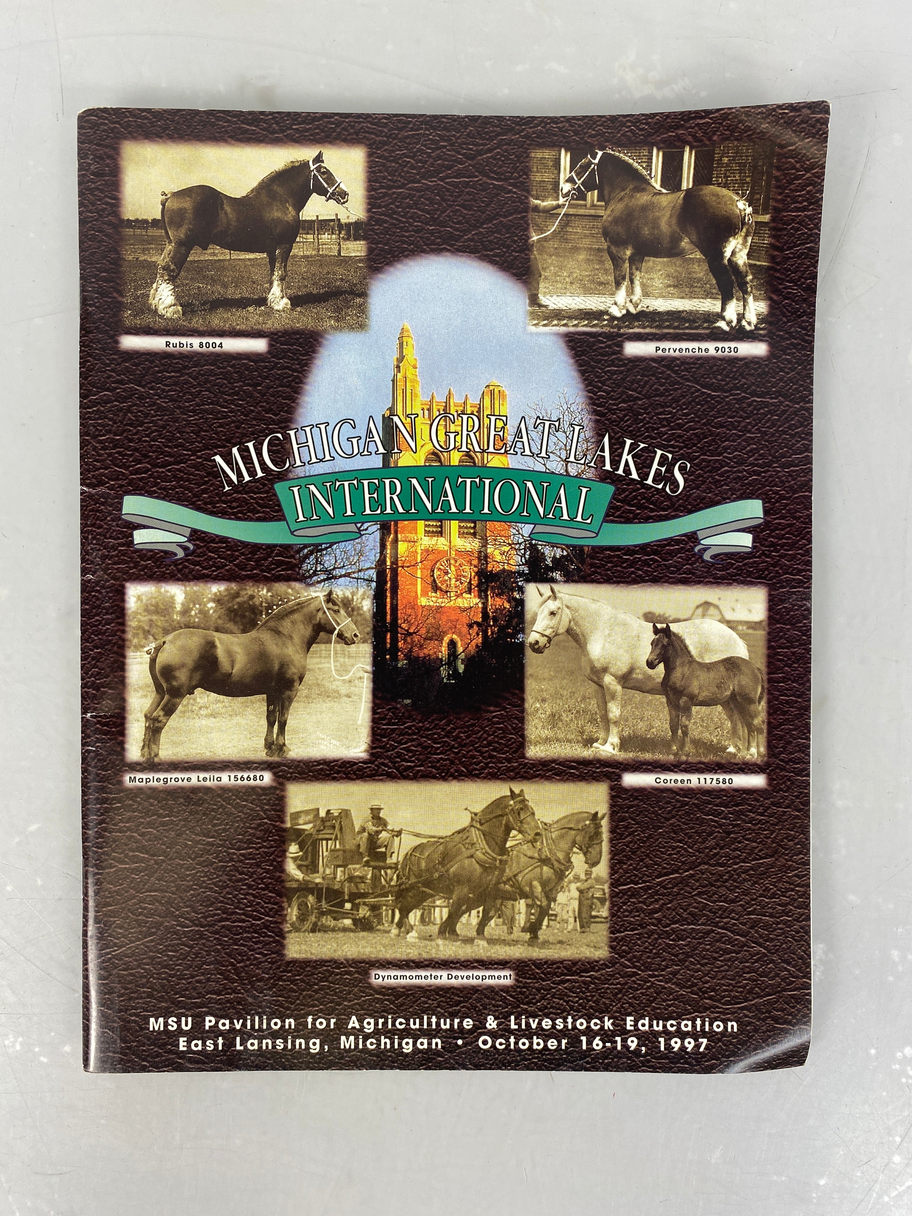 MSU Go Green Ephemera Draft Horse Show and Pull Program 1997