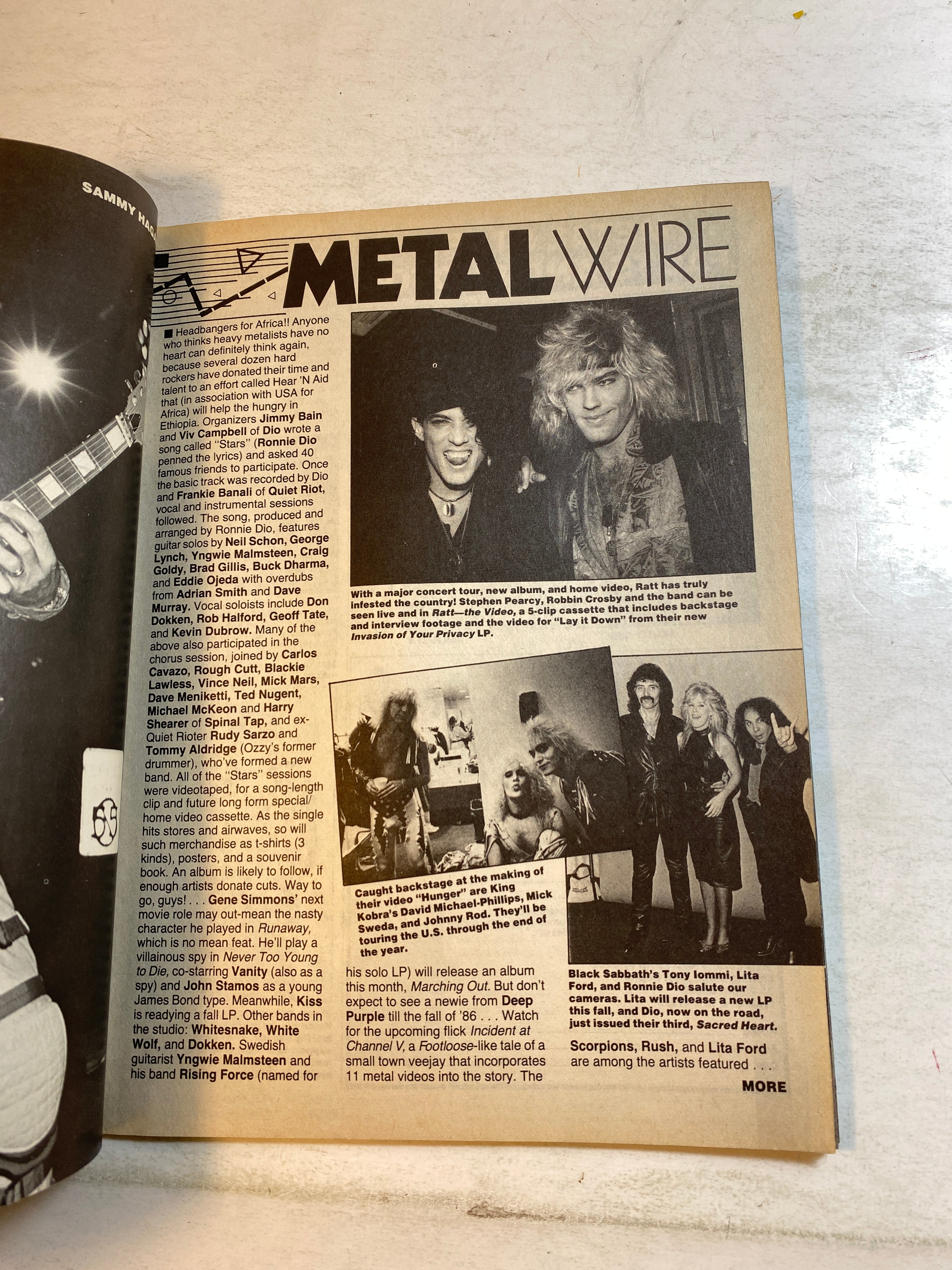 Metal Edge Magazine November 1985 Motley Crue Vince Neil