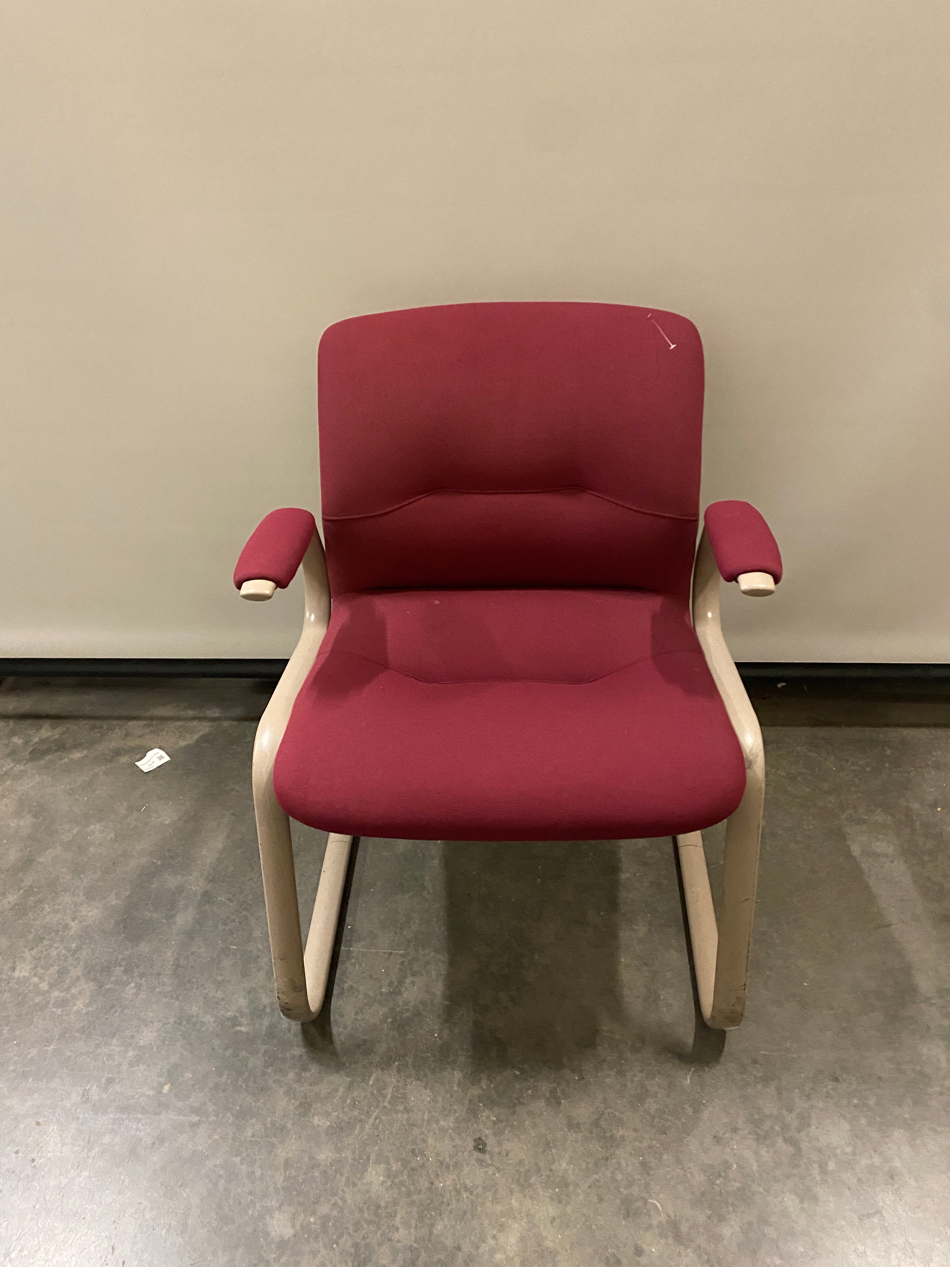 Red Fabric Steelcase Chair