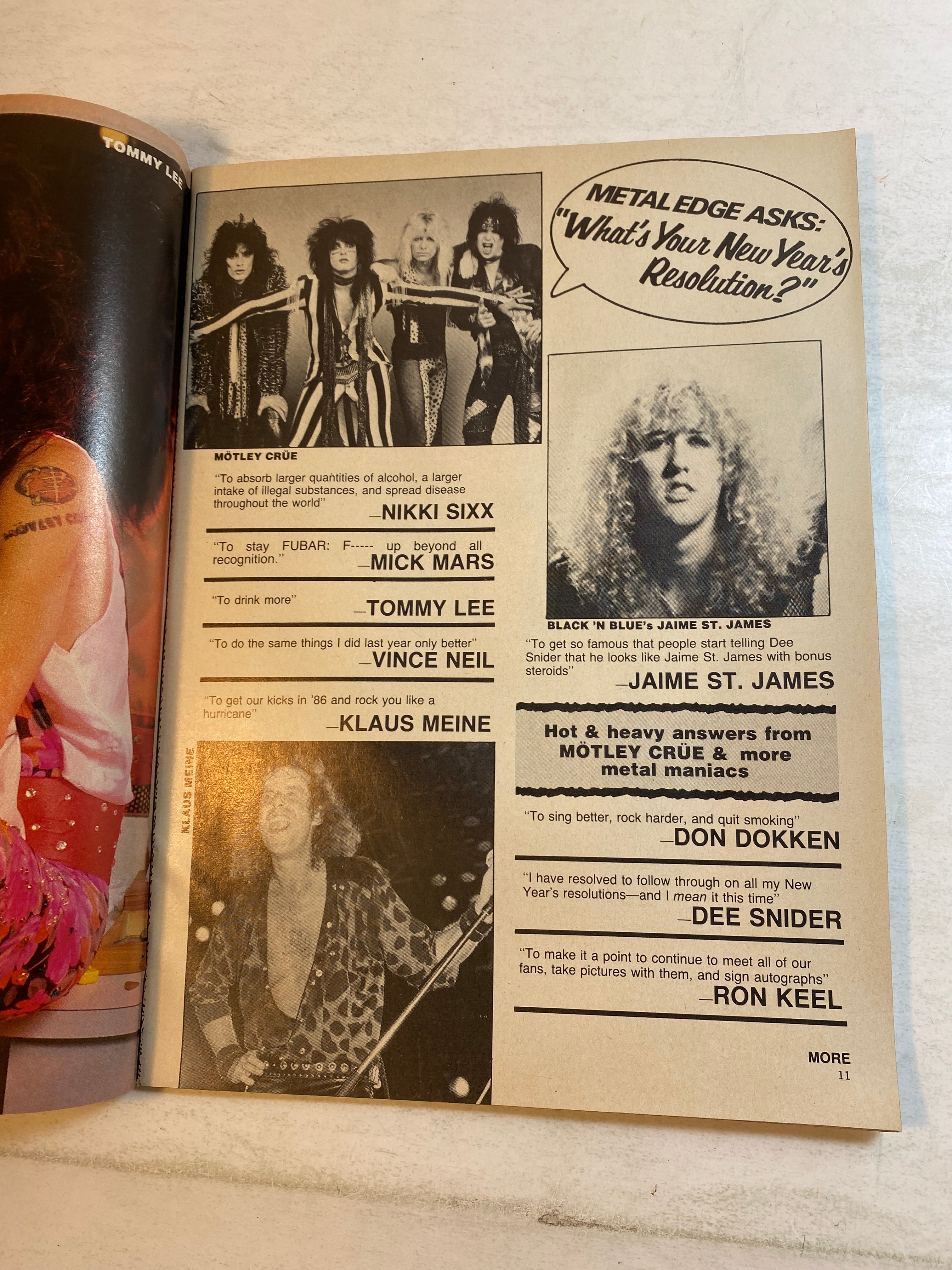 Metal Edge Magazine March 1986 Kiss Motley Crue