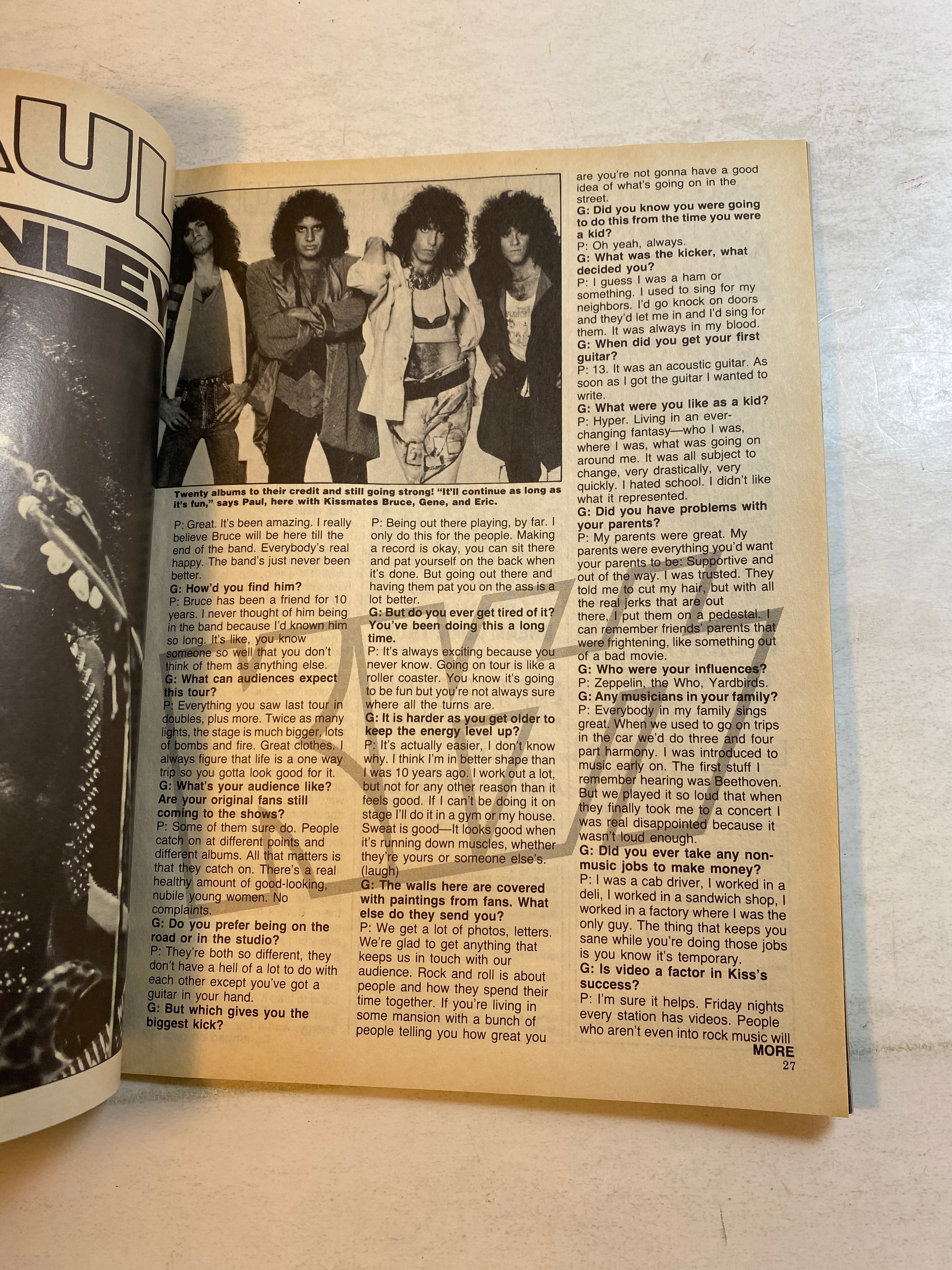 Metal Edge Magazine March 1986 Kiss Motley Crue