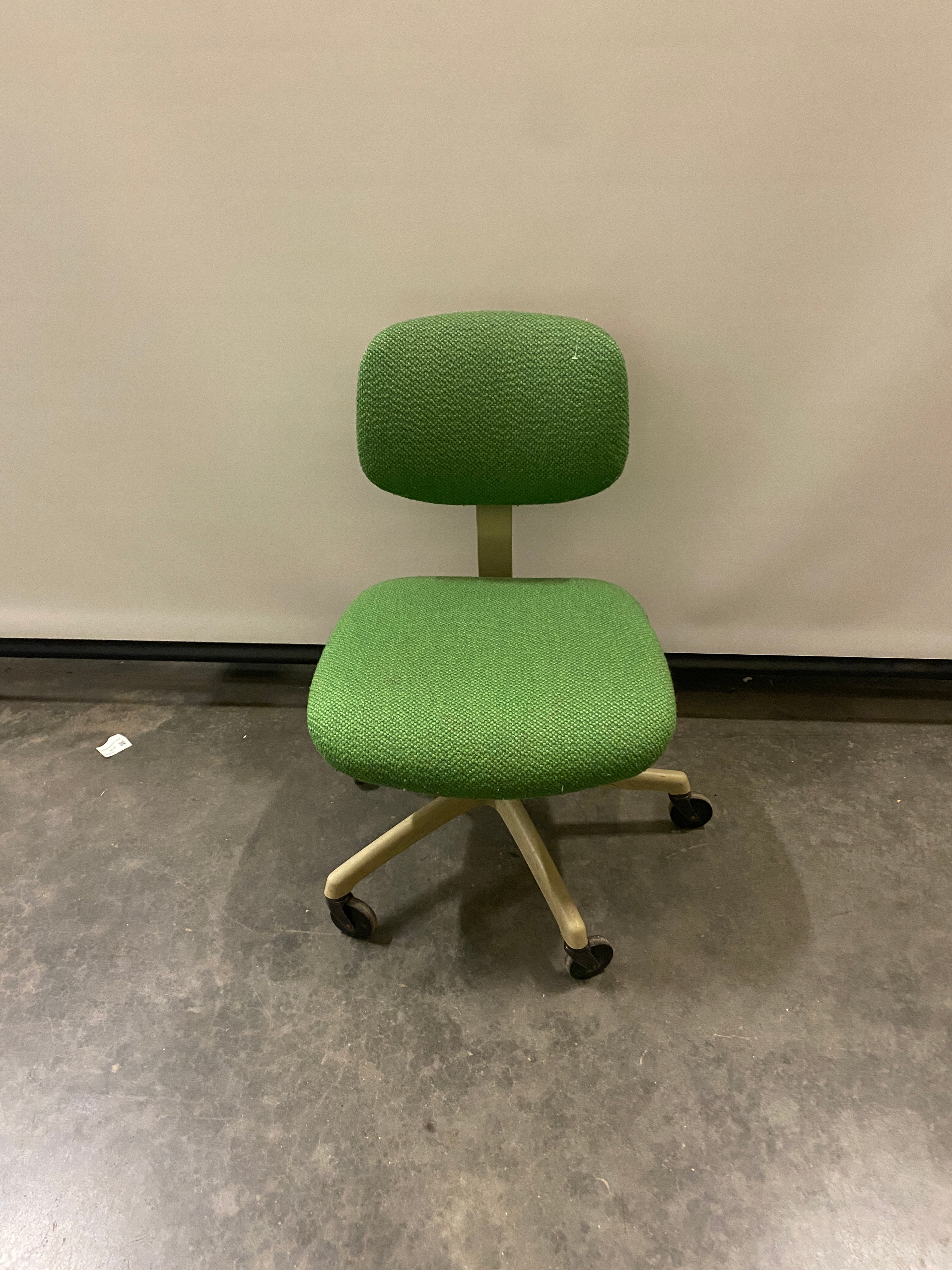 Green Fabric Chair on Wheels