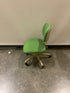 Green Fabric Chair on Wheels